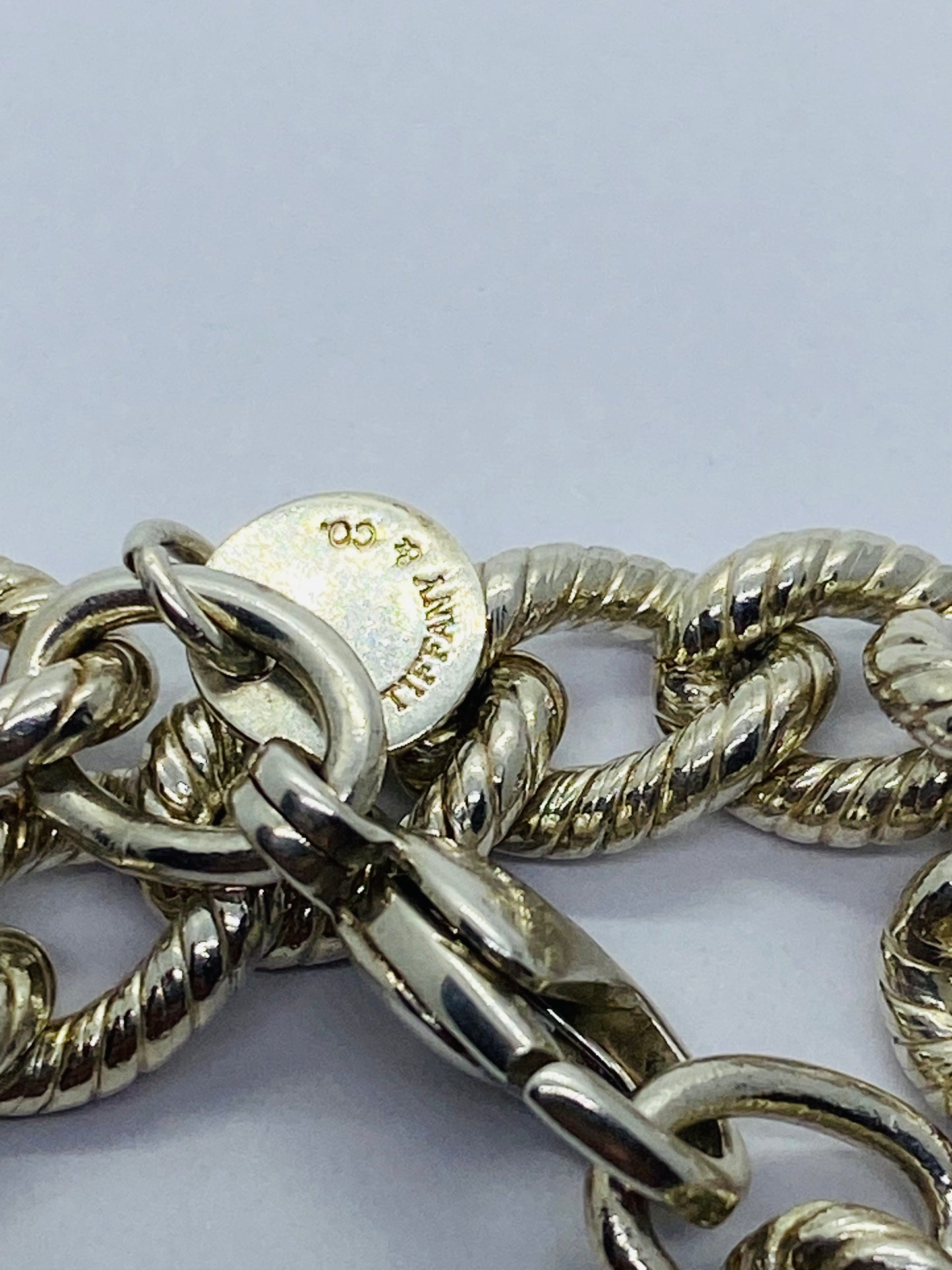 Tiffany & Co. Silver Twisted Cable Link Chain 16.5” Necklace