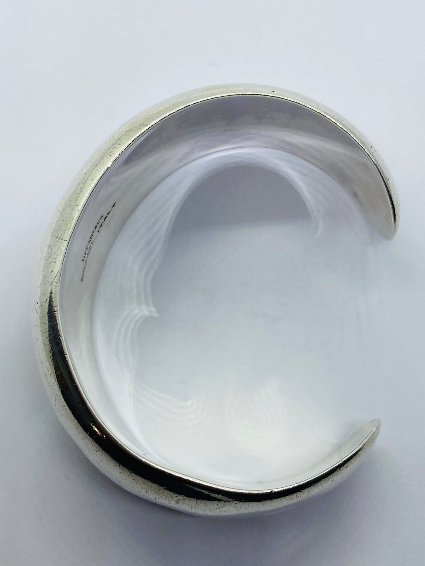 Tiffany & Co. 925 Sterling Silver Wide Cuff Bracelet 33G Size 6.25” 27MM Wide