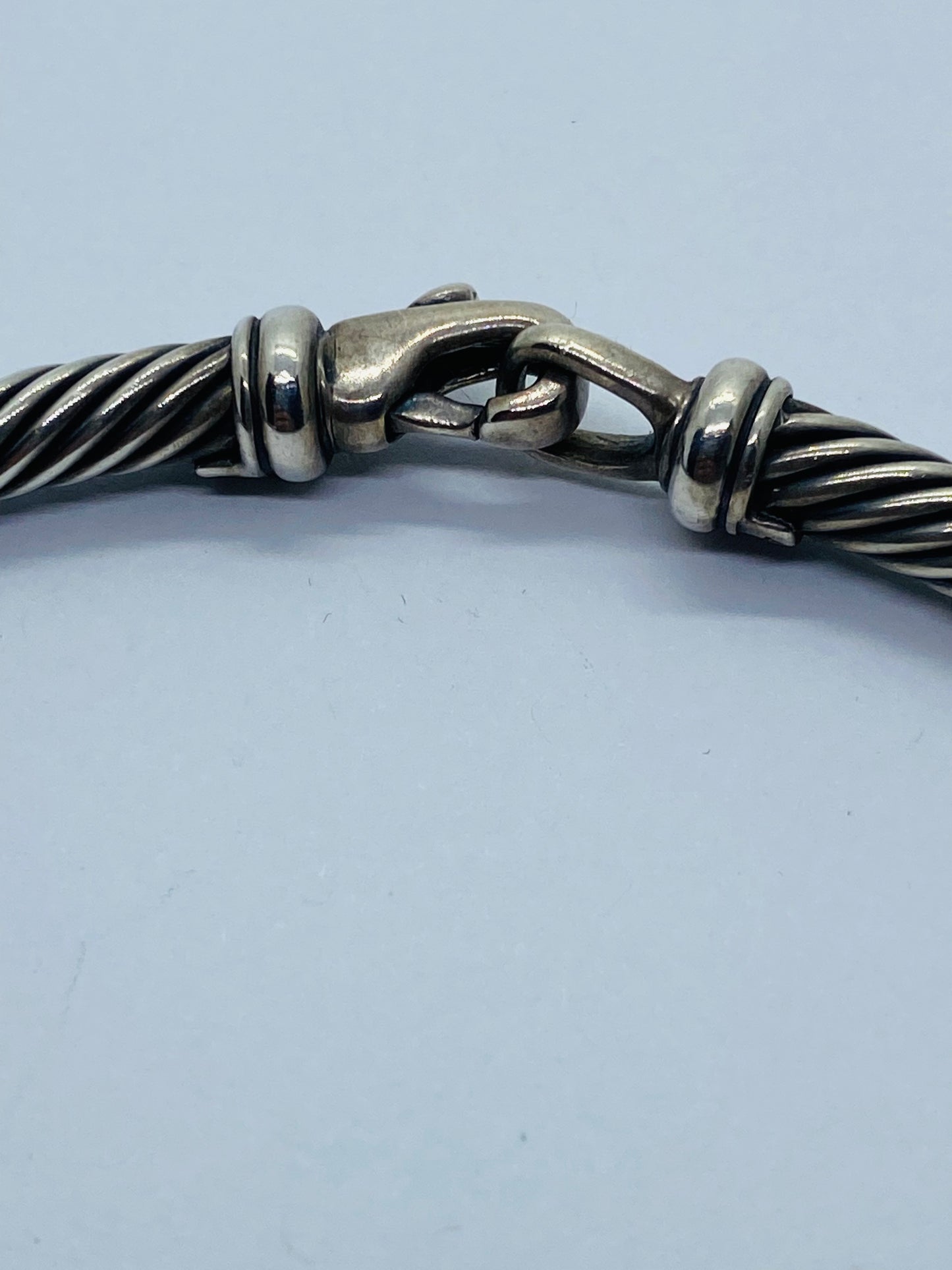 GREAT DAVID YURMAN STERLING, 14K & DIAMOND "METRO BAR" CHOKER NECKLACE, SIGNED