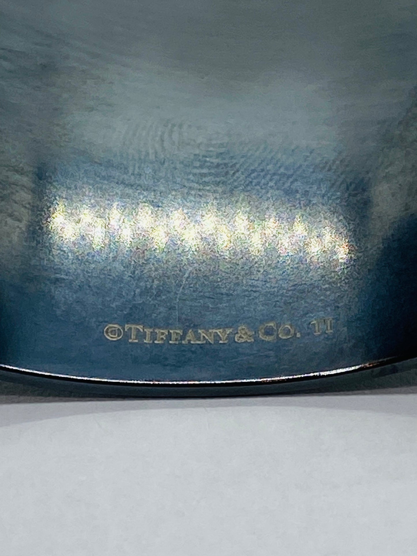 Tiffany & Co. 1837 Collection Titanium 46mm Wide Concave Cuff Bracelet 6.75”