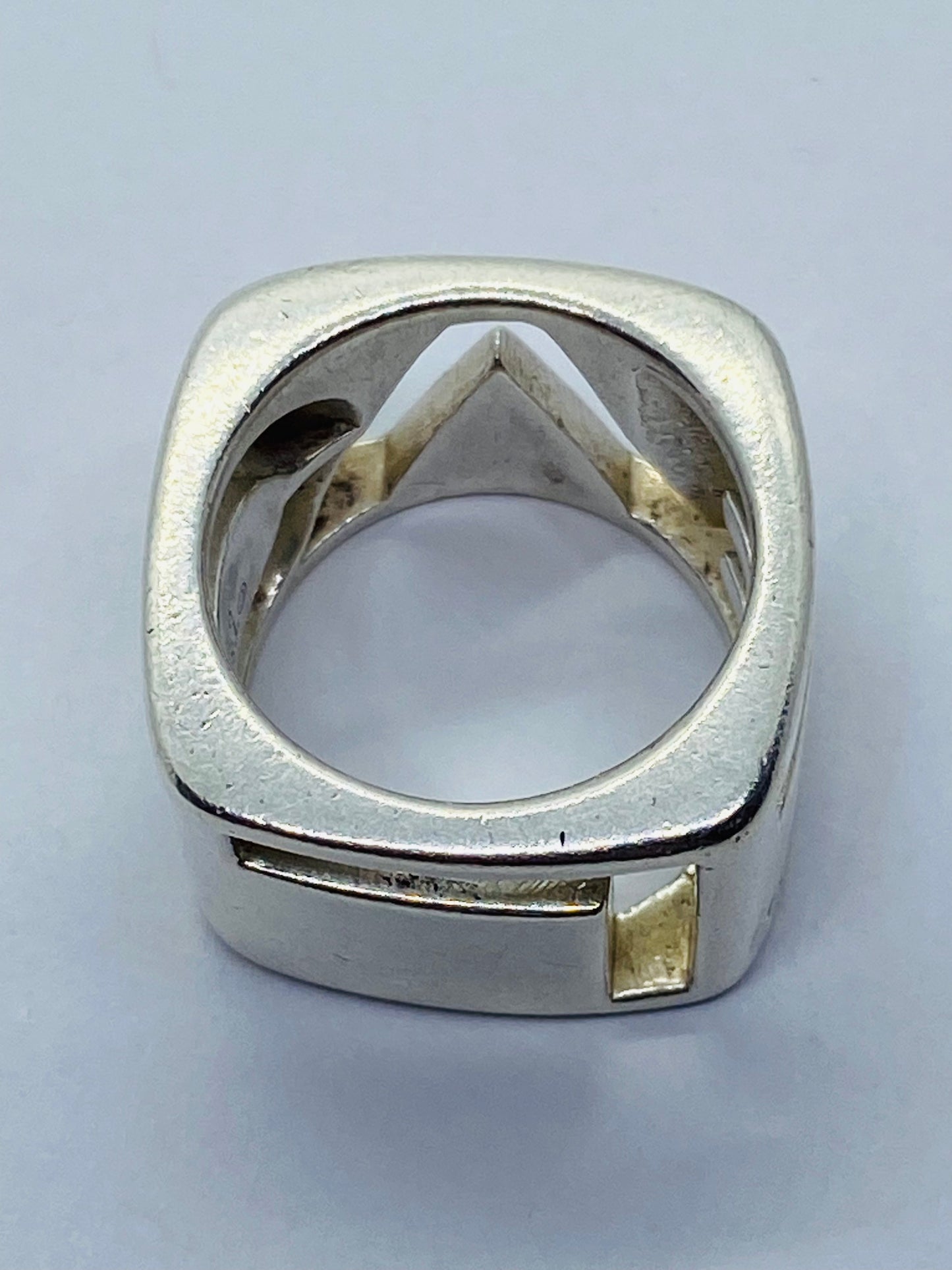 TIFFANY & CO DONALD CLAFLIN ERA STENCIL LOVE RING 925 STERLING SILVER 4.75 POUCH