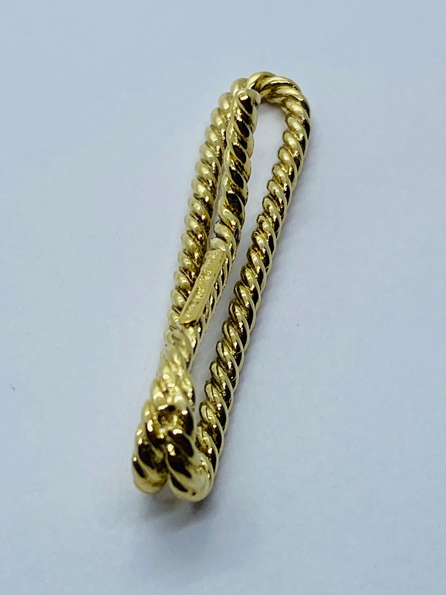 Tiffany & Co.RARE /VINTAGE 1950's 14k YG Tie Clip/Bar Money Clip Rope Twist