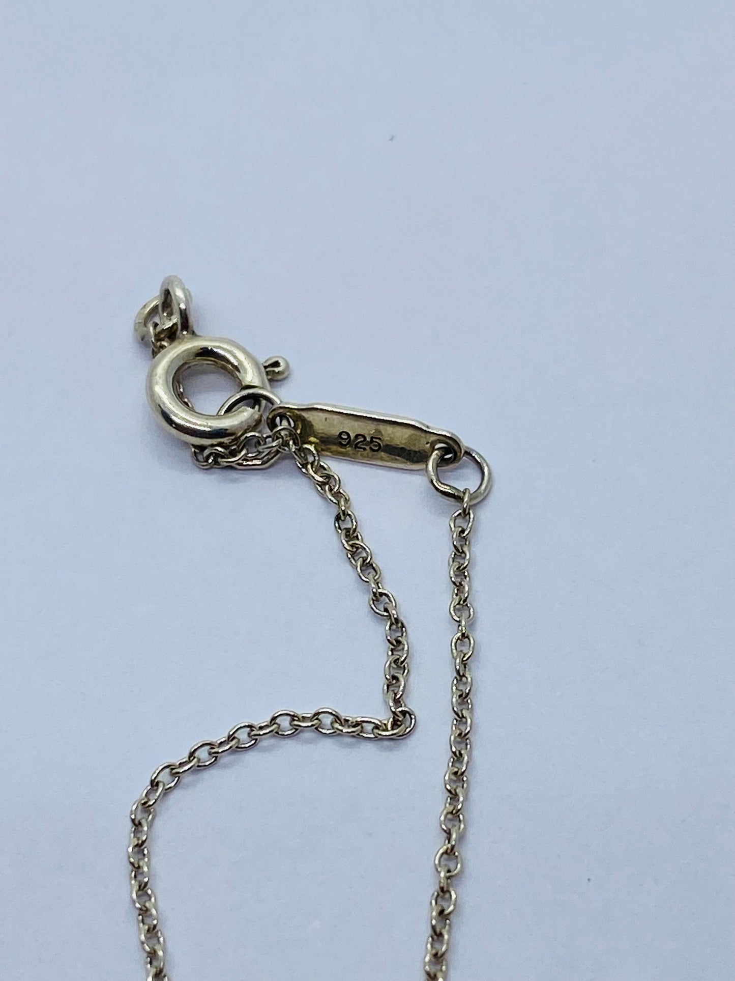 Tiffany Letter A Large Alphabet Initial Disc Notes Pendant Chain Necklace 19.5”