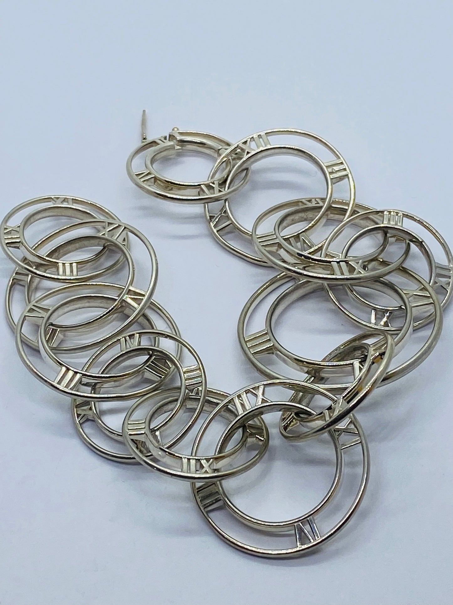 Tiffany Co. ATLAS Link Bracelet 7” Mint Condition 925 Sterling Silver
