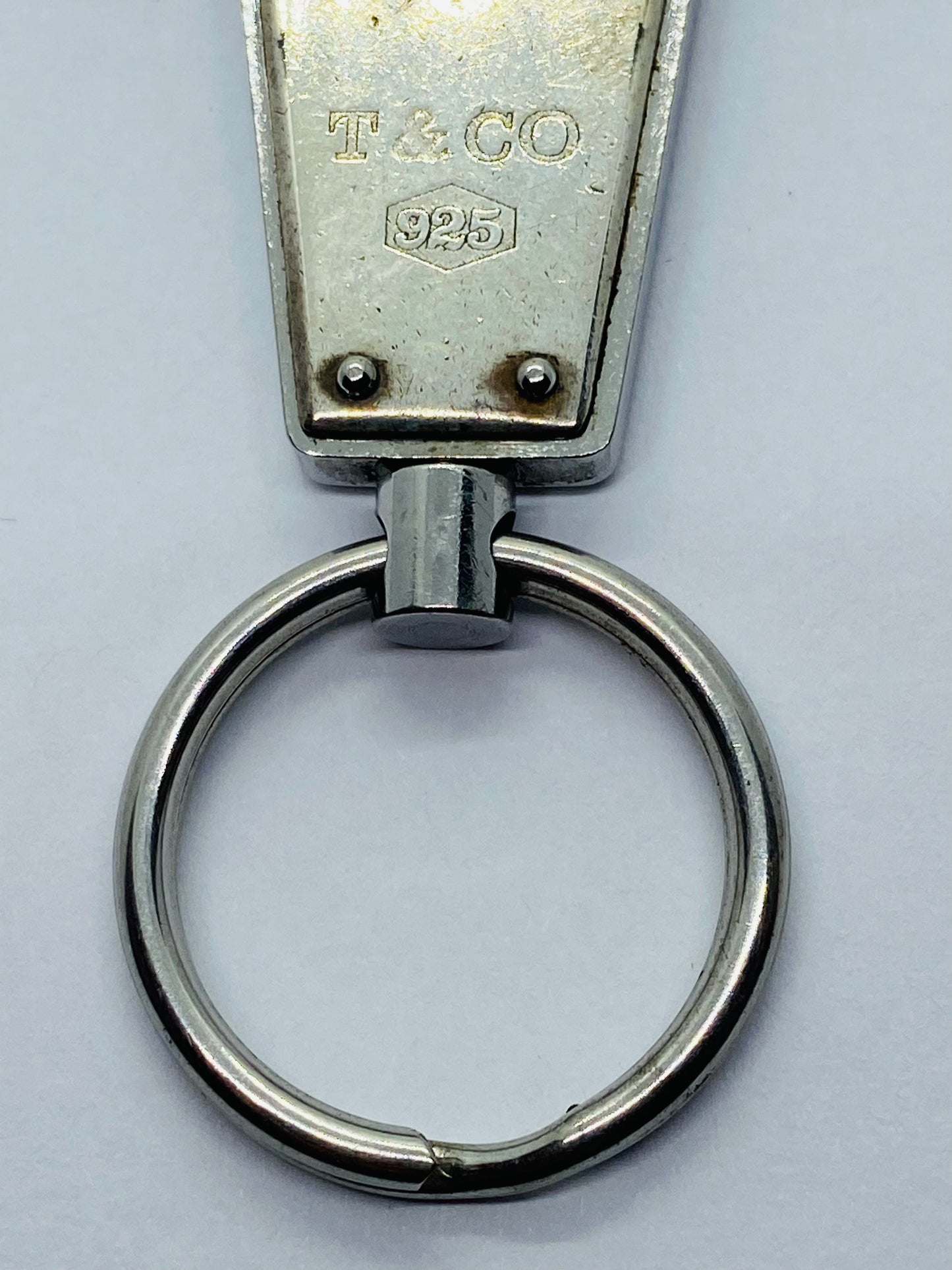 Tiffany & Co. Sterling Silver with Stainless Steel 1837 Valet Keychain Key Ring