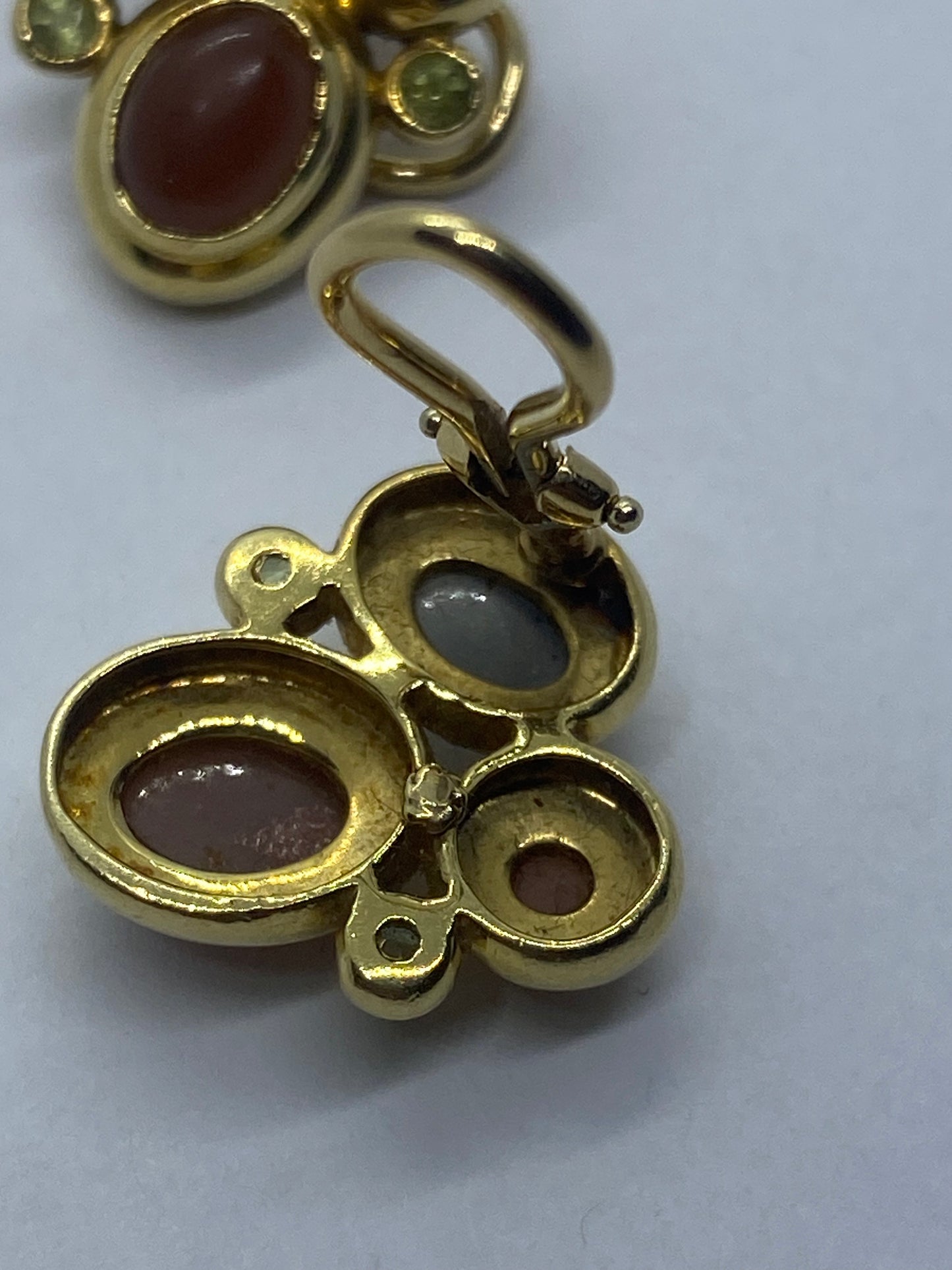 DAVID YURMAN SOLID 18K GOLD MOSAIC GEMSTONE EARRINGS Solid 18K RARE