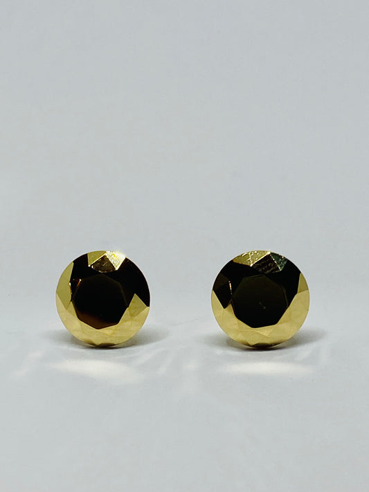 Tiffany & Co Vintage Elsa Peretti 18k Yellow Gold 2 Carat FACET Pierced Earrings