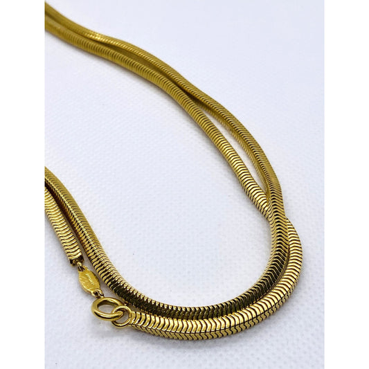 Tiffany & Co 18K 750 Yellow Gold Snake Chain 32.5" Long HEAVY! RARE
