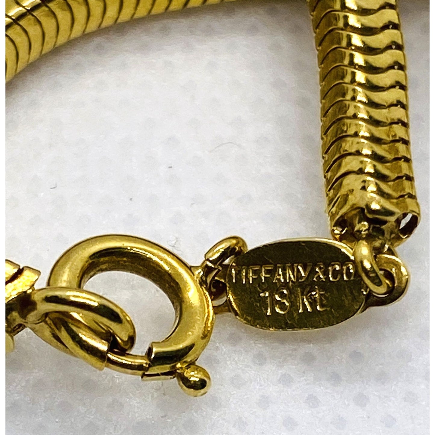 Tiffany & Co 18K 750 Yellow Gold Snake Chain 32.5" Long HEAVY! RARE