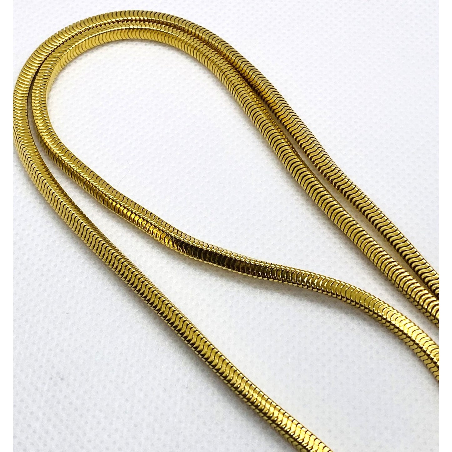 Tiffany & Co 18K 750 Yellow Gold Snake Chain 32.5" Long HEAVY! RARE