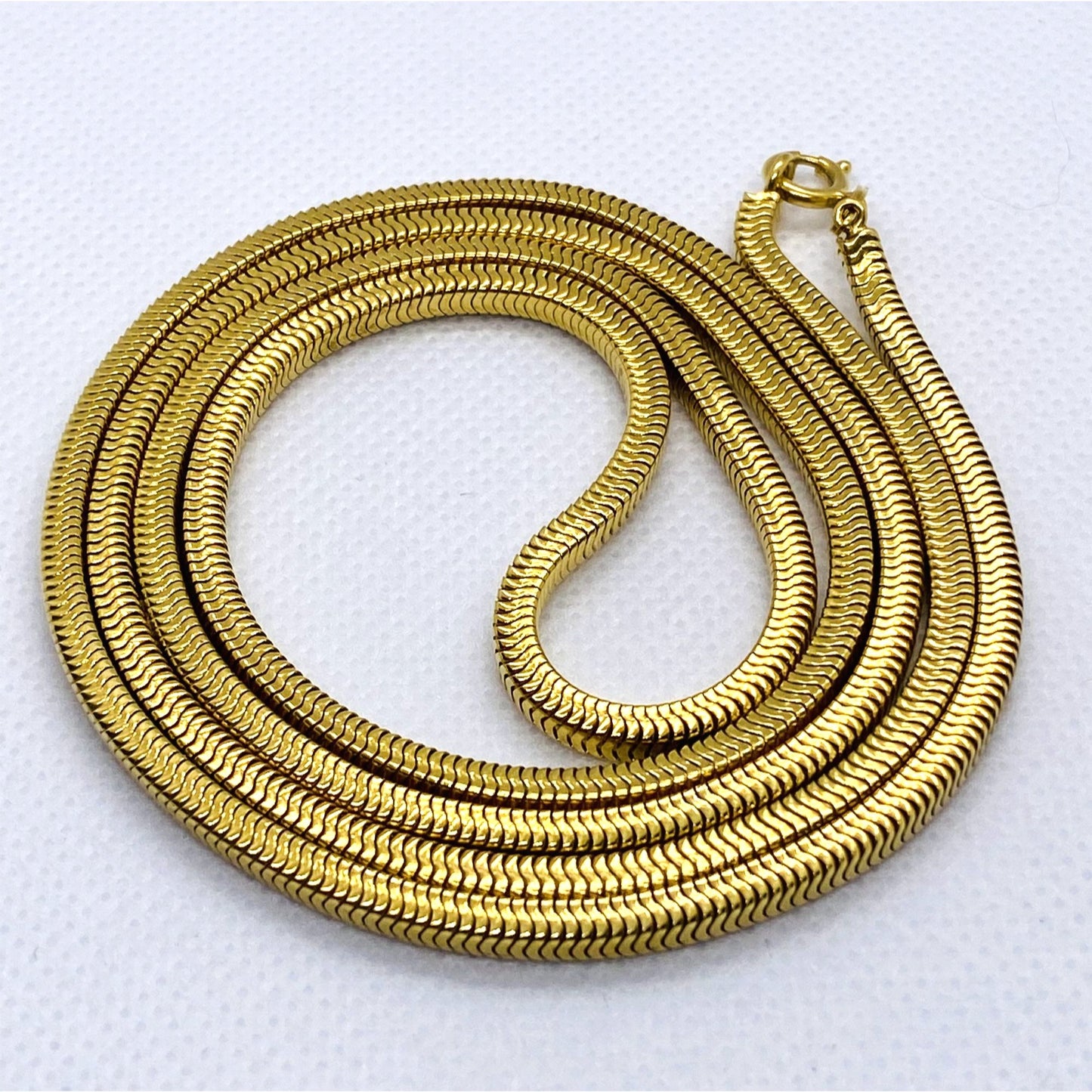 Tiffany & Co 18K 750 Yellow Gold Snake Chain 32.5" Long HEAVY! RARE