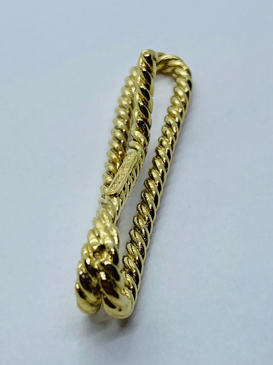 Tiffany & Co.RARE /VINTAGE 1950's 14k YG Tie Clip/Bar Money Clip Rope Twist