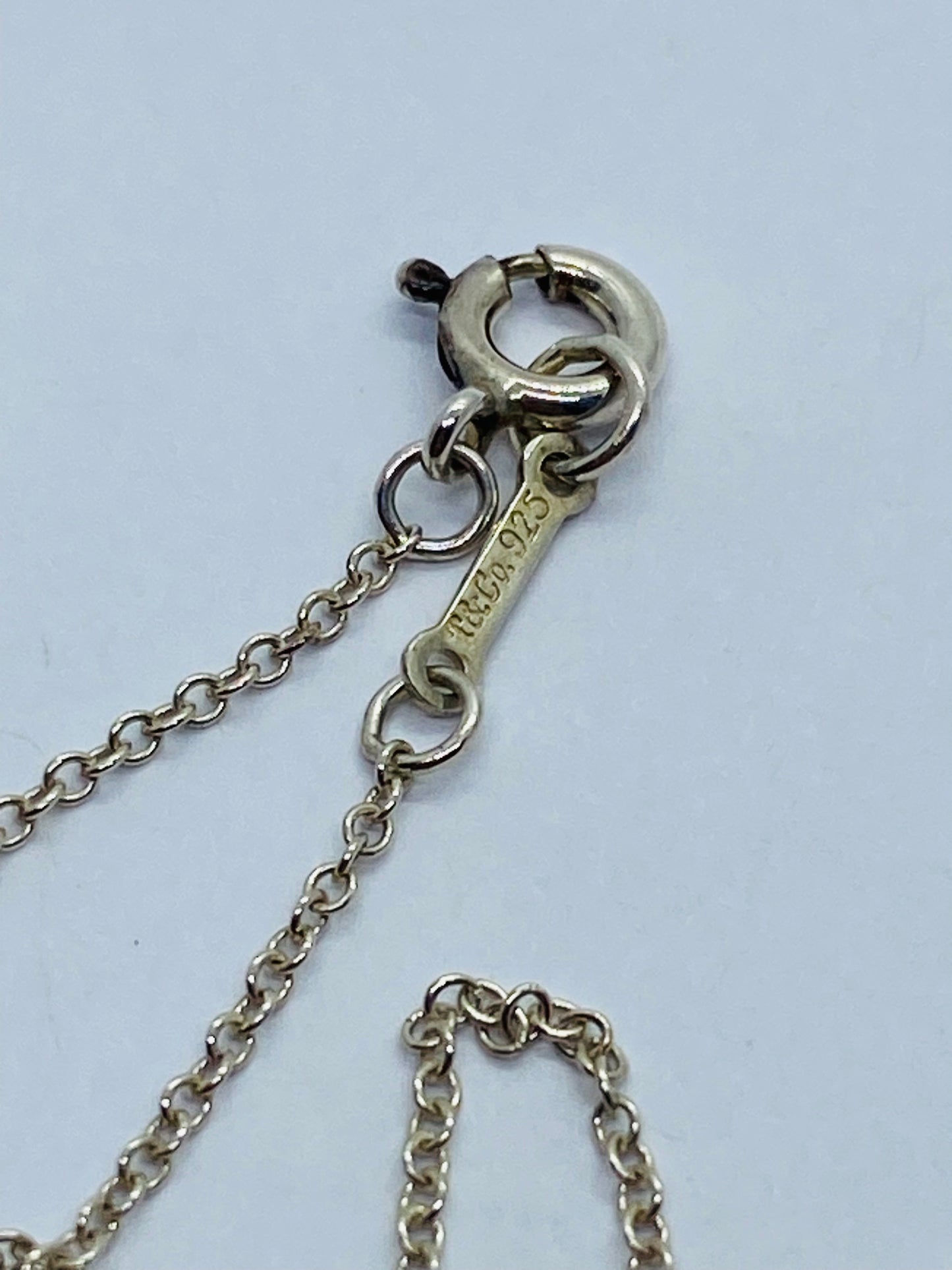 Tiffany Co 16” Modernist Sterling Silver 9 Heart Pendant Necklace Mint Condition