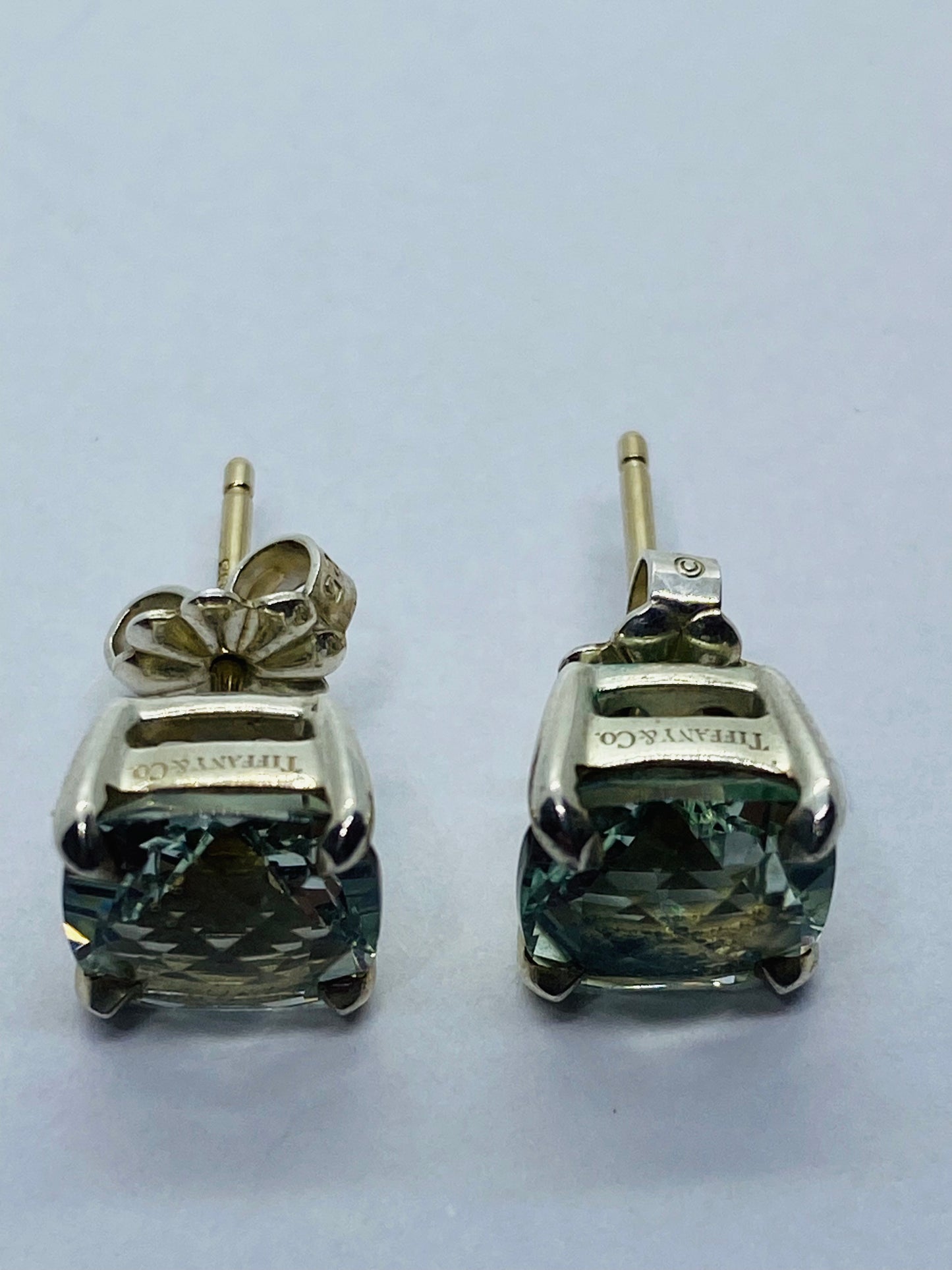 Tiffany & Co. Prasiolite Sparkler Earrings Sterling Silver RARE