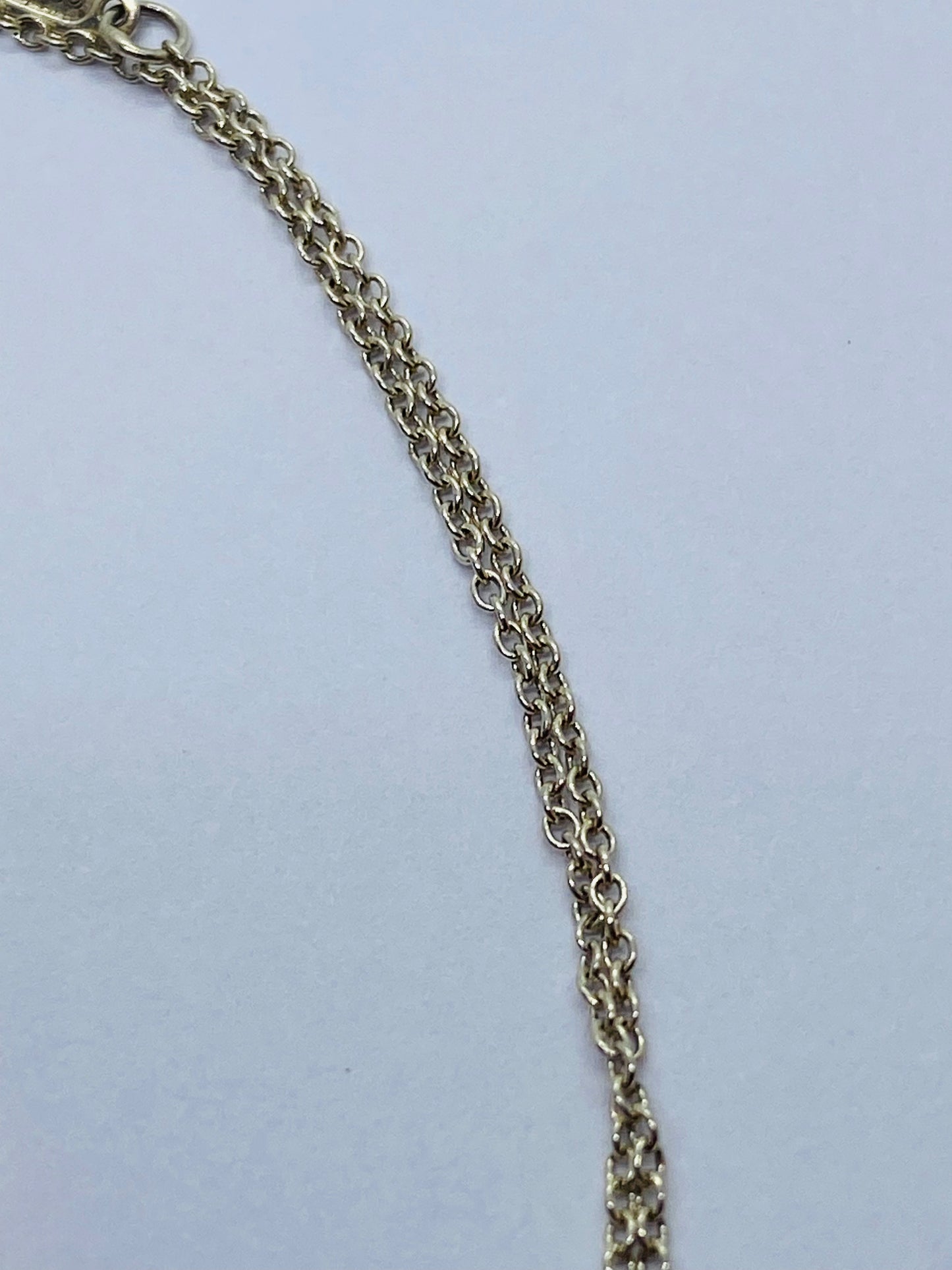 Tiffany Letter A Large Alphabet Initial Disc Notes Pendant Chain Necklace 19.5”