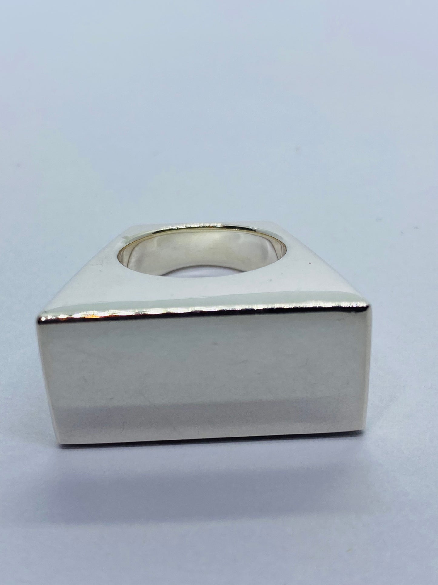 Tiffany & Co Gorgeous OUT OF RETIREMENT BLOCK Sterling Silver 18 Gram Ring 5.5