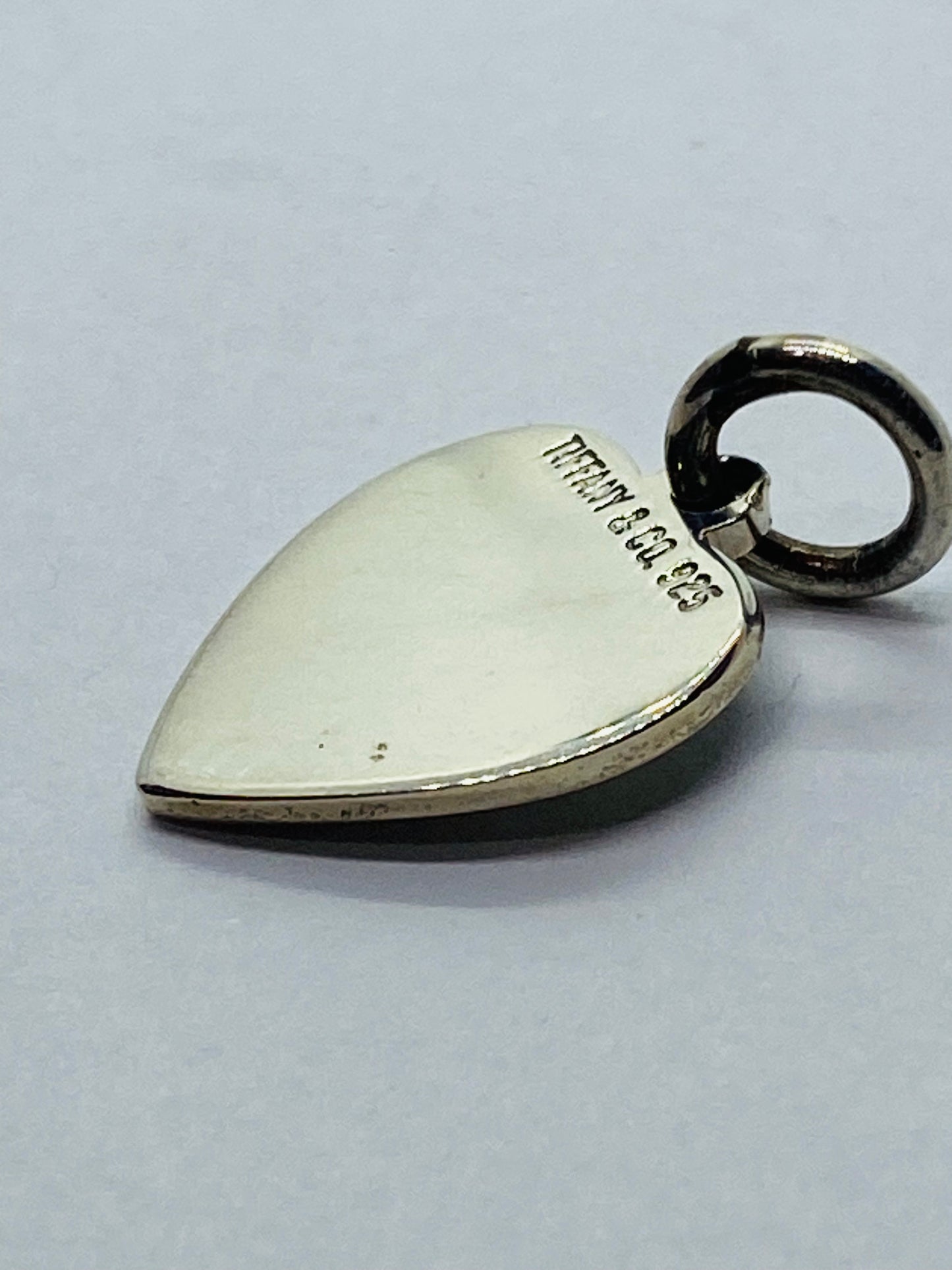 Tiffany & Co. Sterling Silver Blank Heart Tag Charm Pendant