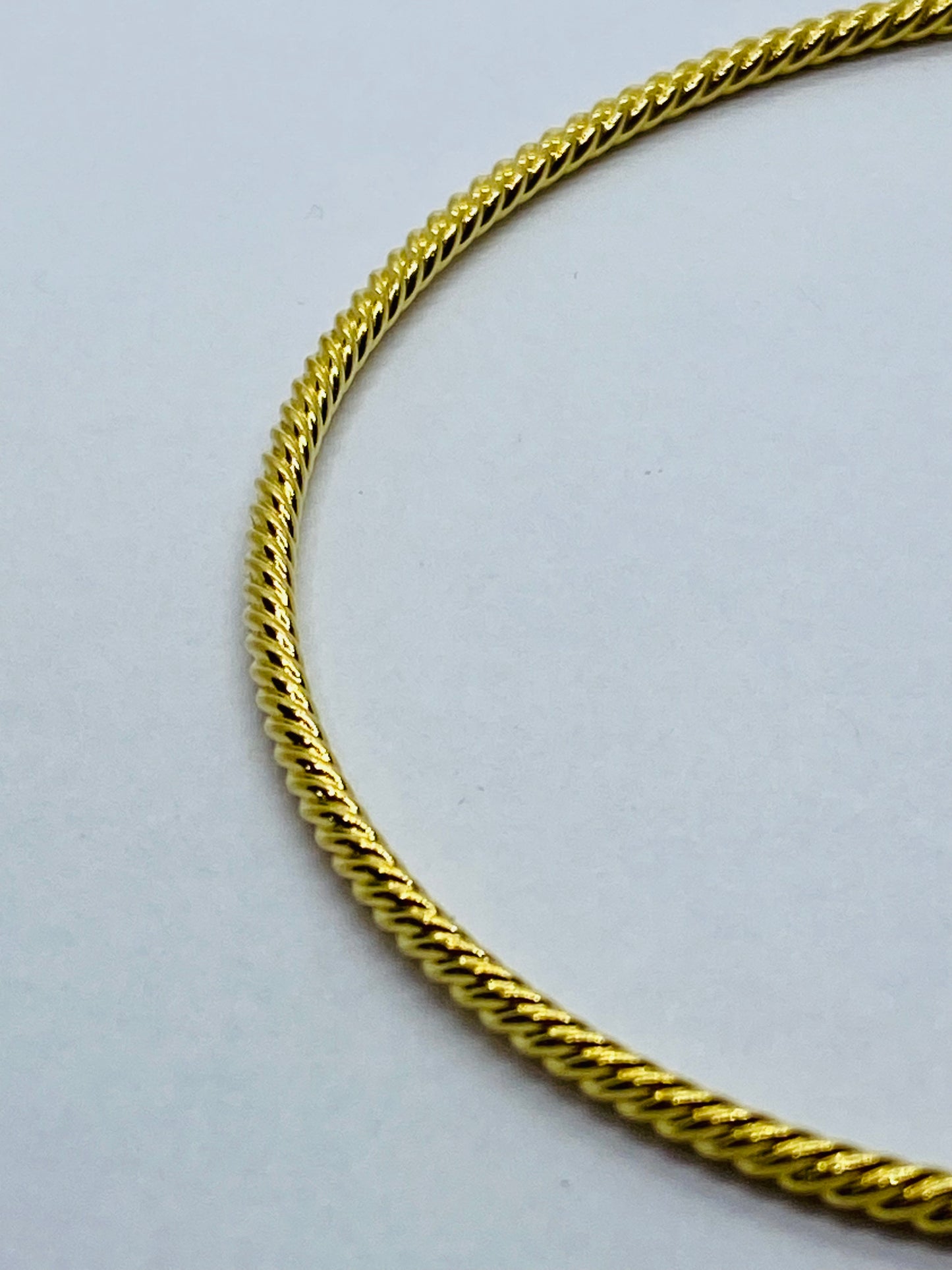 David Yurman 18K Yellow Gold Cable Classics 2mm Bangle Bracelet Free Shipping