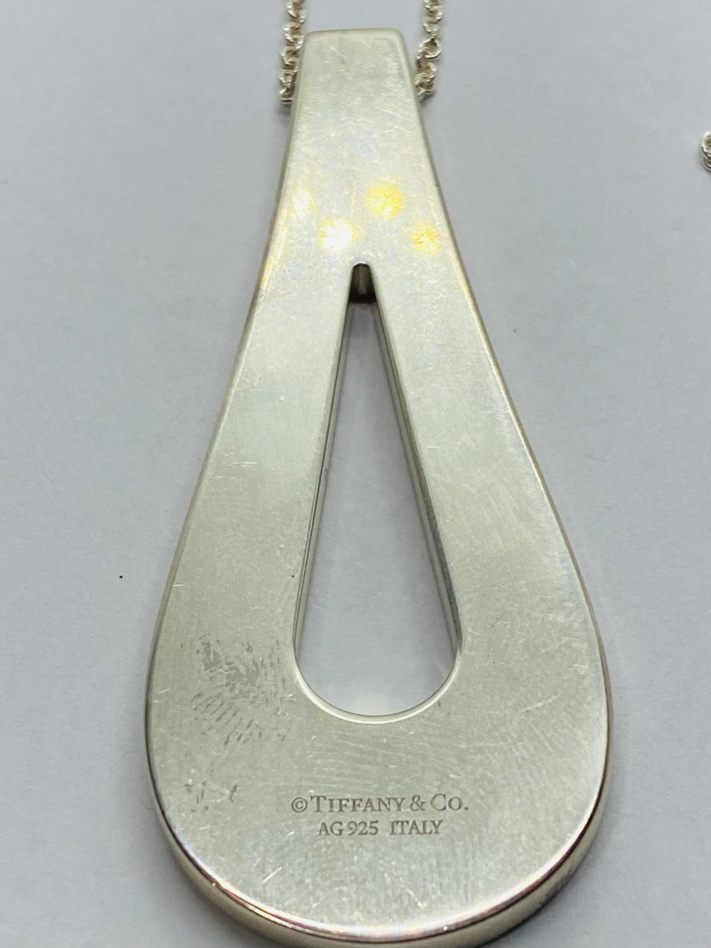 Tiffany & Co. Out of Retirement Large Loop Pendant Sterling Silver 28-30" chain