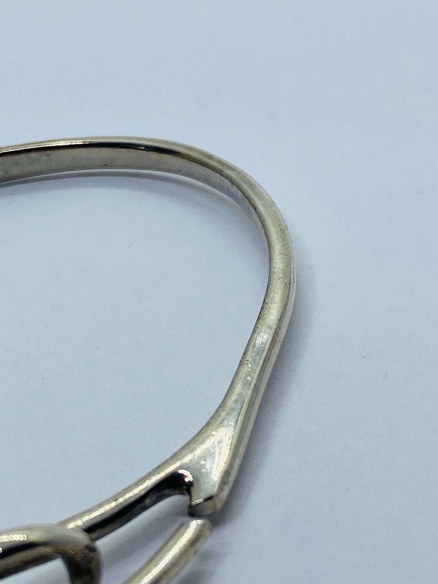 Tiffany & Co. Sterling Silver Infinity Double Loop Bangle Bracelet READ