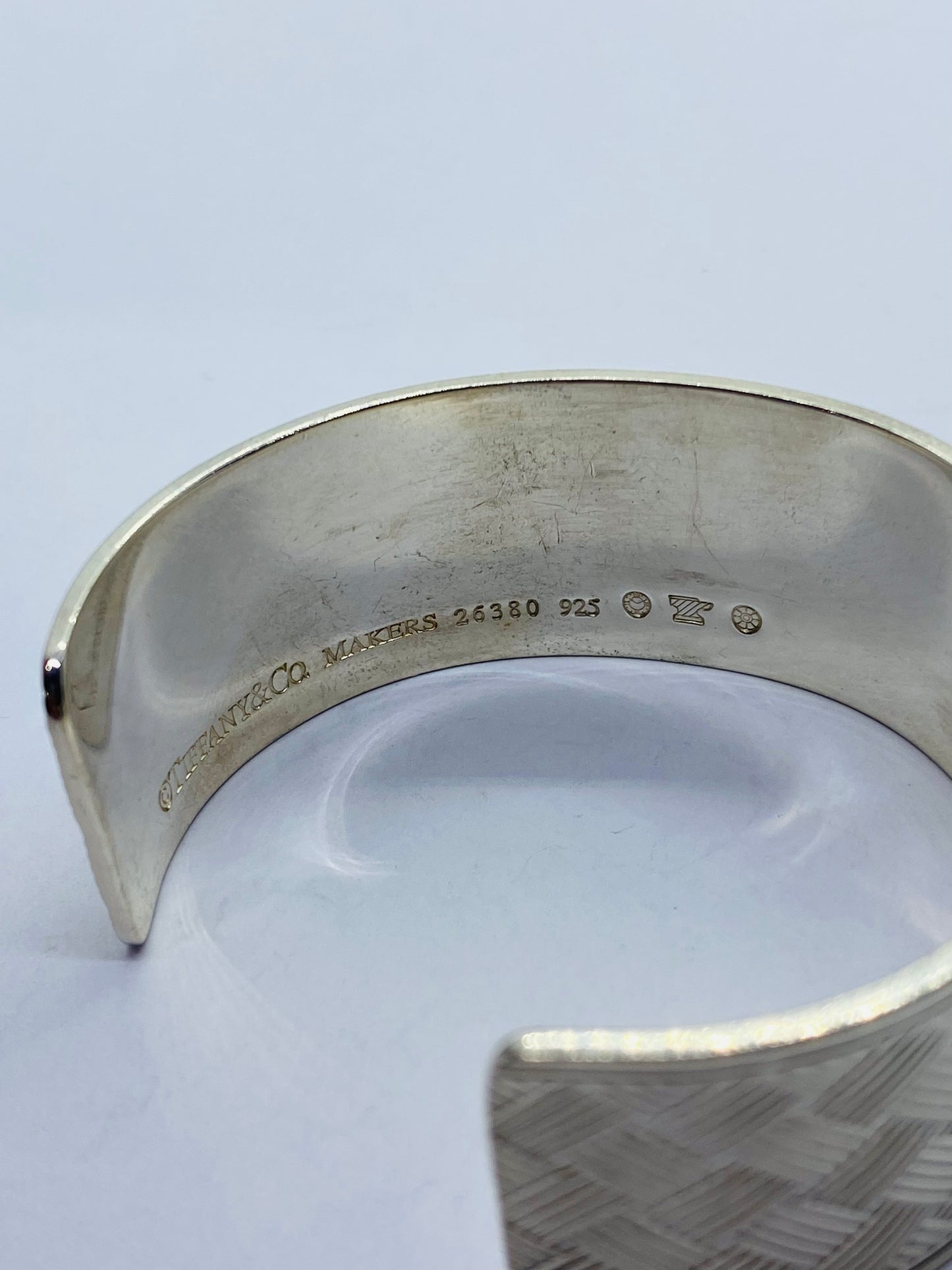 Authentic Tiffany Sterling Silver Basket Makers Cuff Bracelet