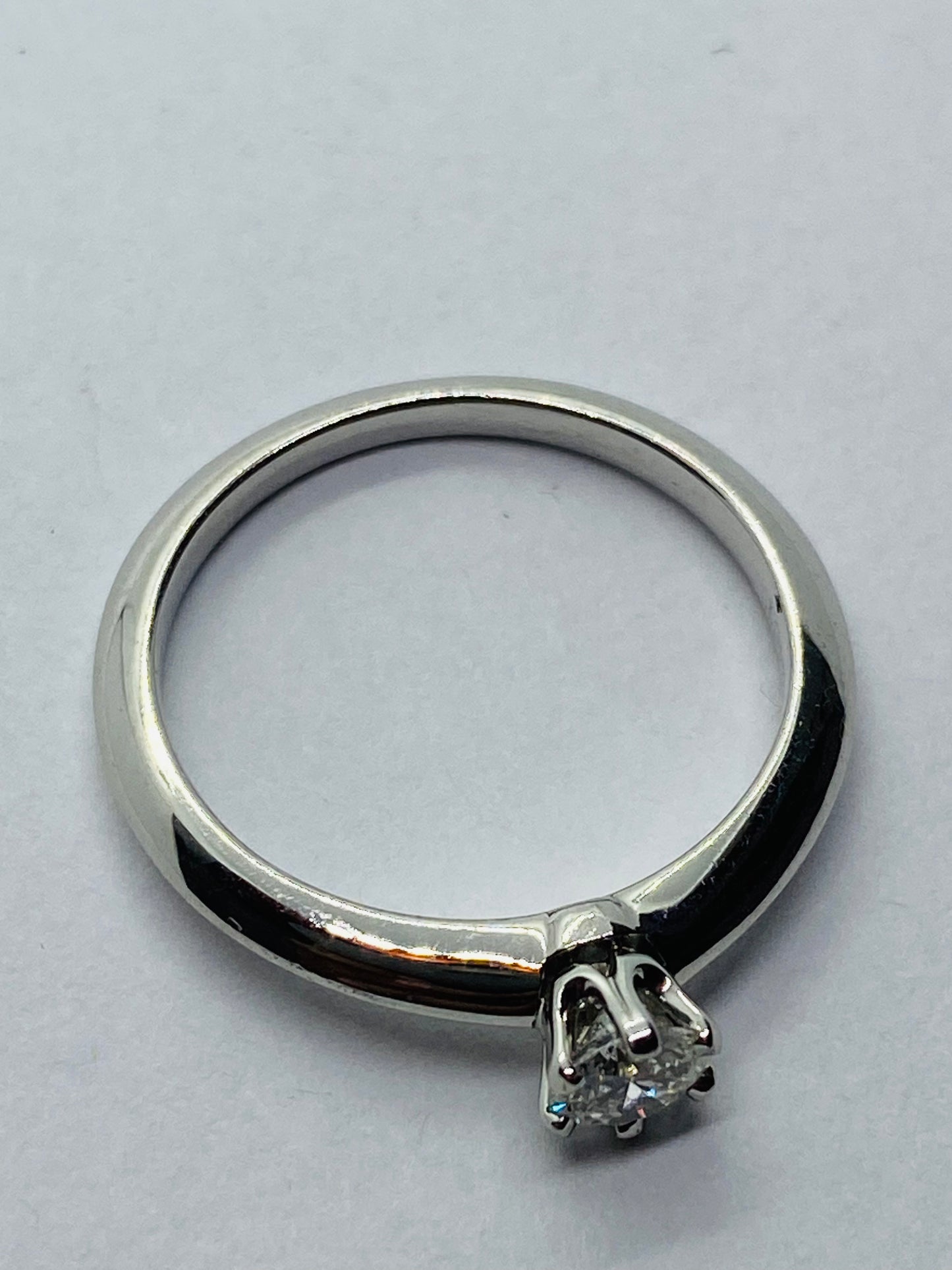 Tiffany & Co. 0.24 CT Diamond Platinum Solitaire Engagement Ring BOX!