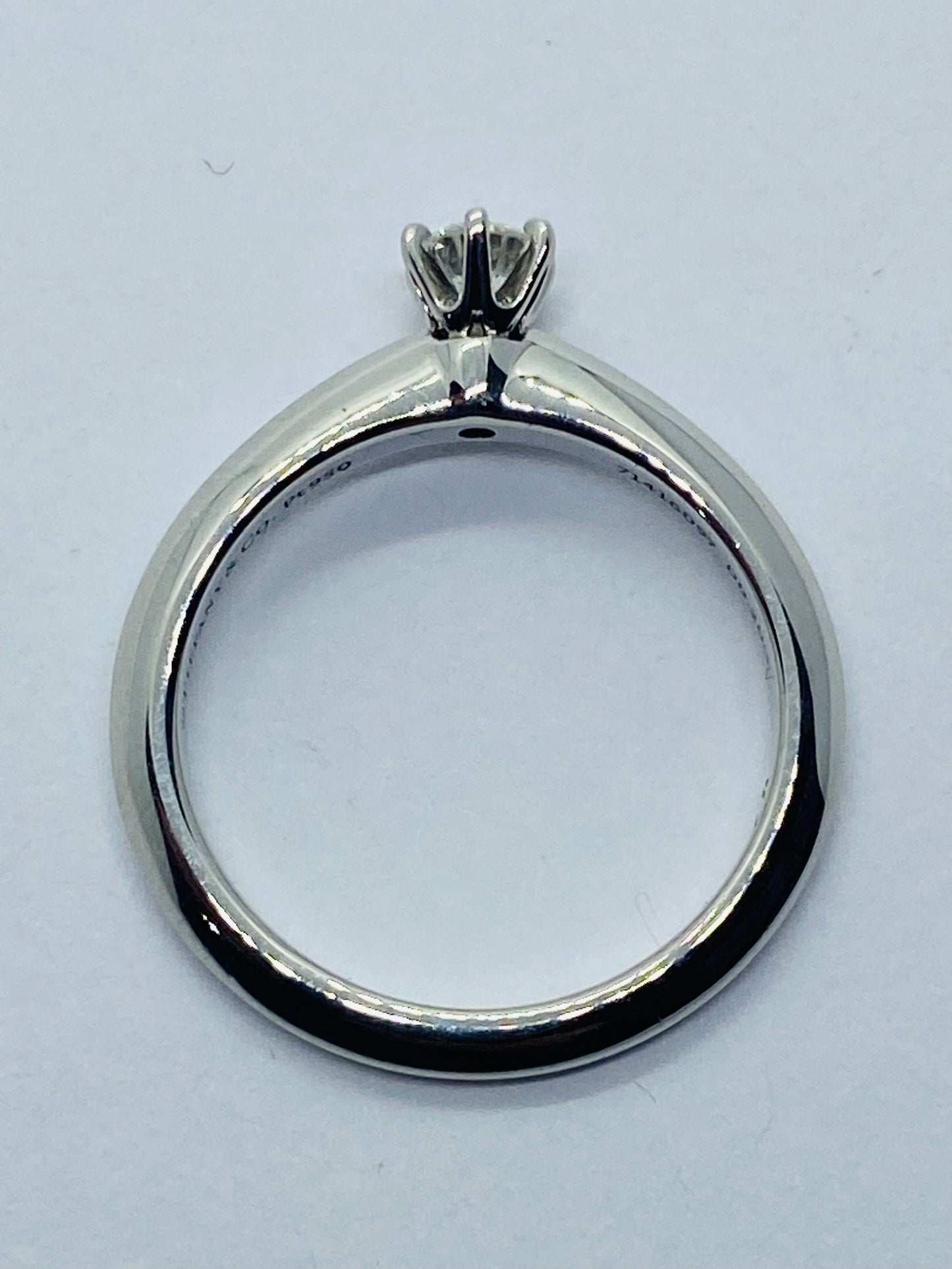 Tiffany & Co. 0.20 CT Diamond Platinum Solitaire Engagement Ring BOX!