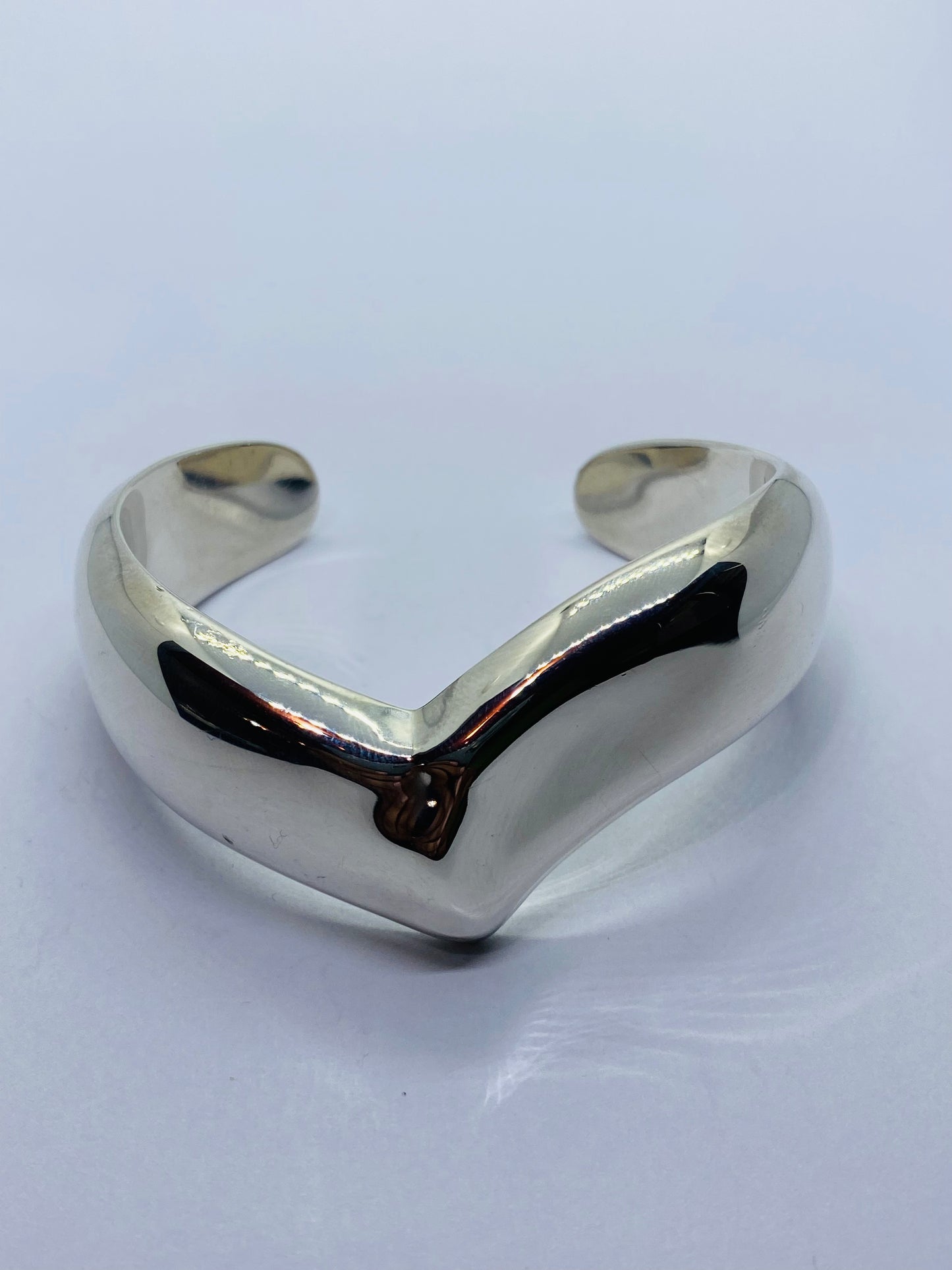 Tiffany & Co. Elsa Peretti Sterling Silver Wing Wave Cuff Bangle Bracelet