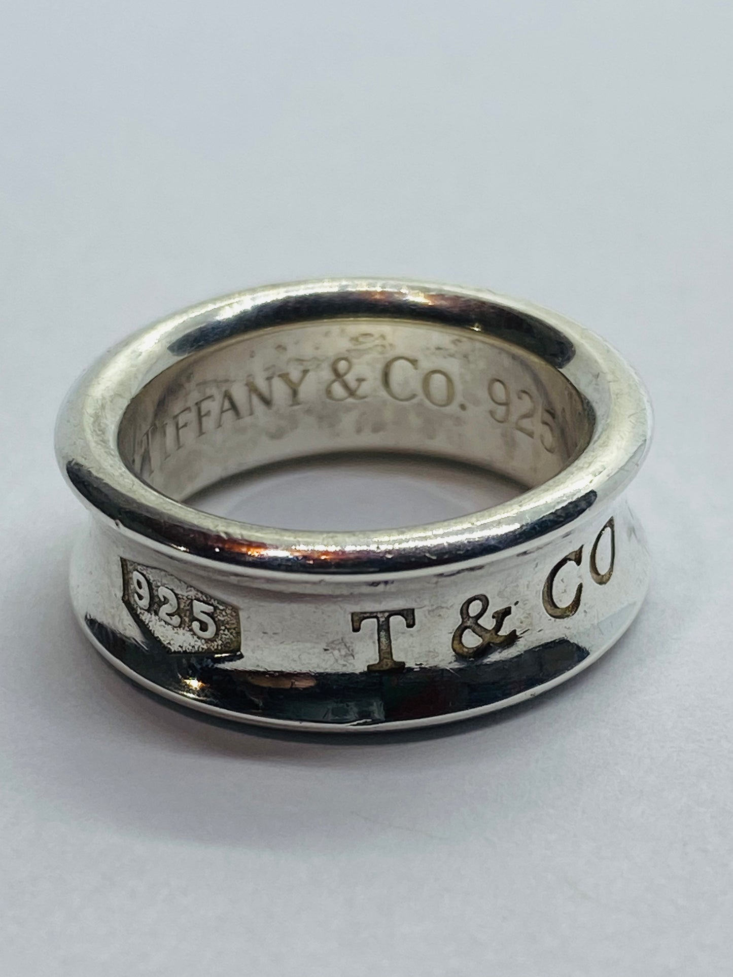 Tiffany & Co. 1837 Concave Size 3.75 Wide 6.5MM Band Love Ring Silver