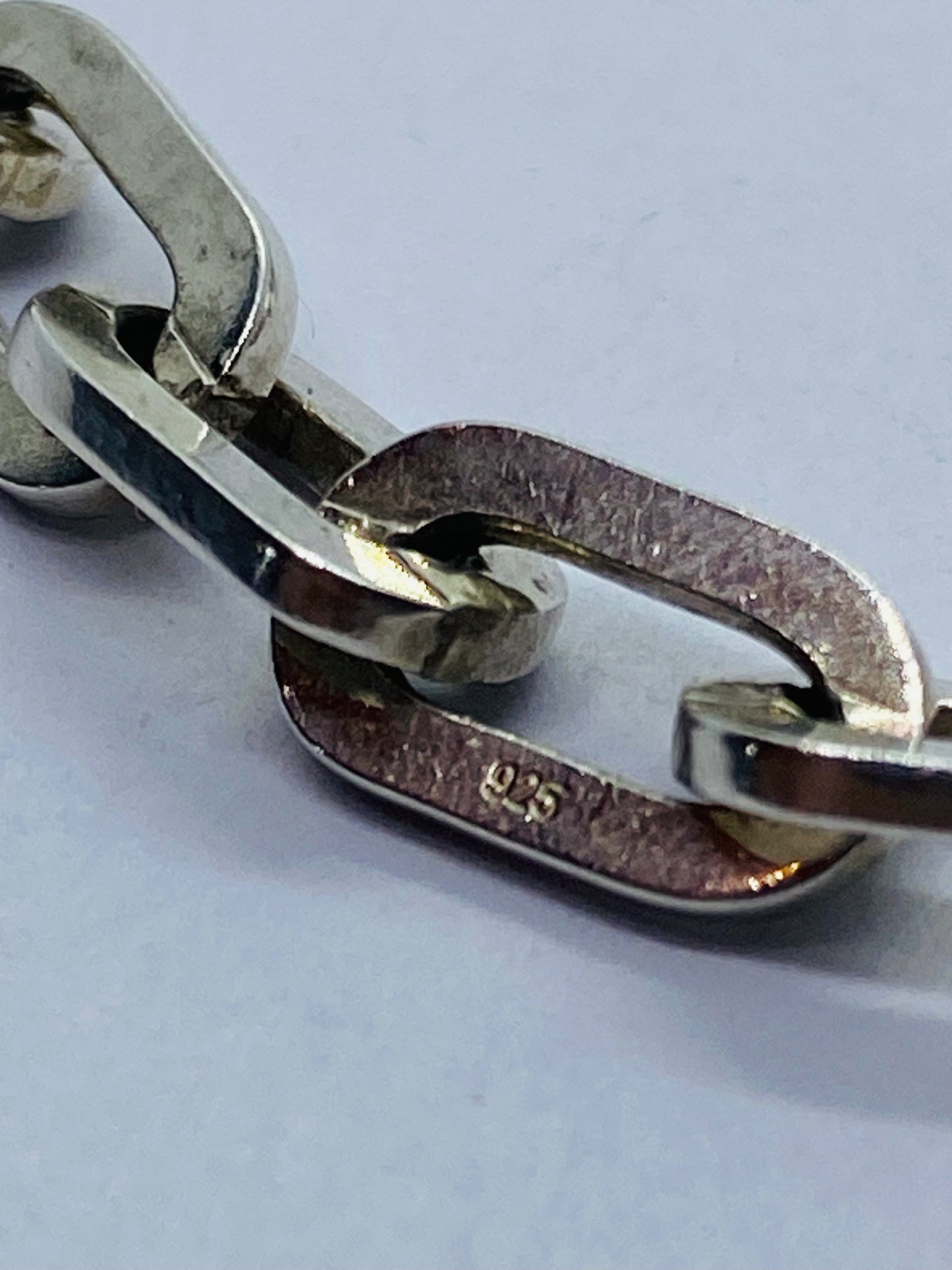 Tiffany & Co. Tiffany Ellipse Link Chain Silver Bracelet 7.5 long 7mm Wide