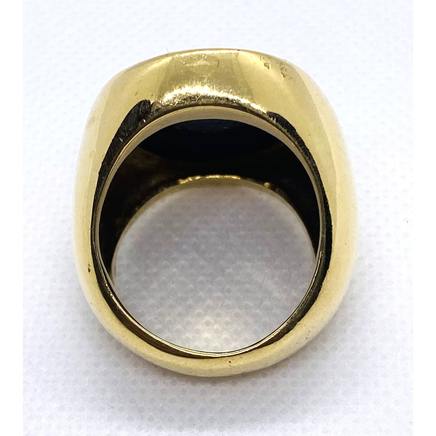 Tiffany & Co 18k 750 Lapis Lazuli Carved Coat of Arms Seal Ring RARE