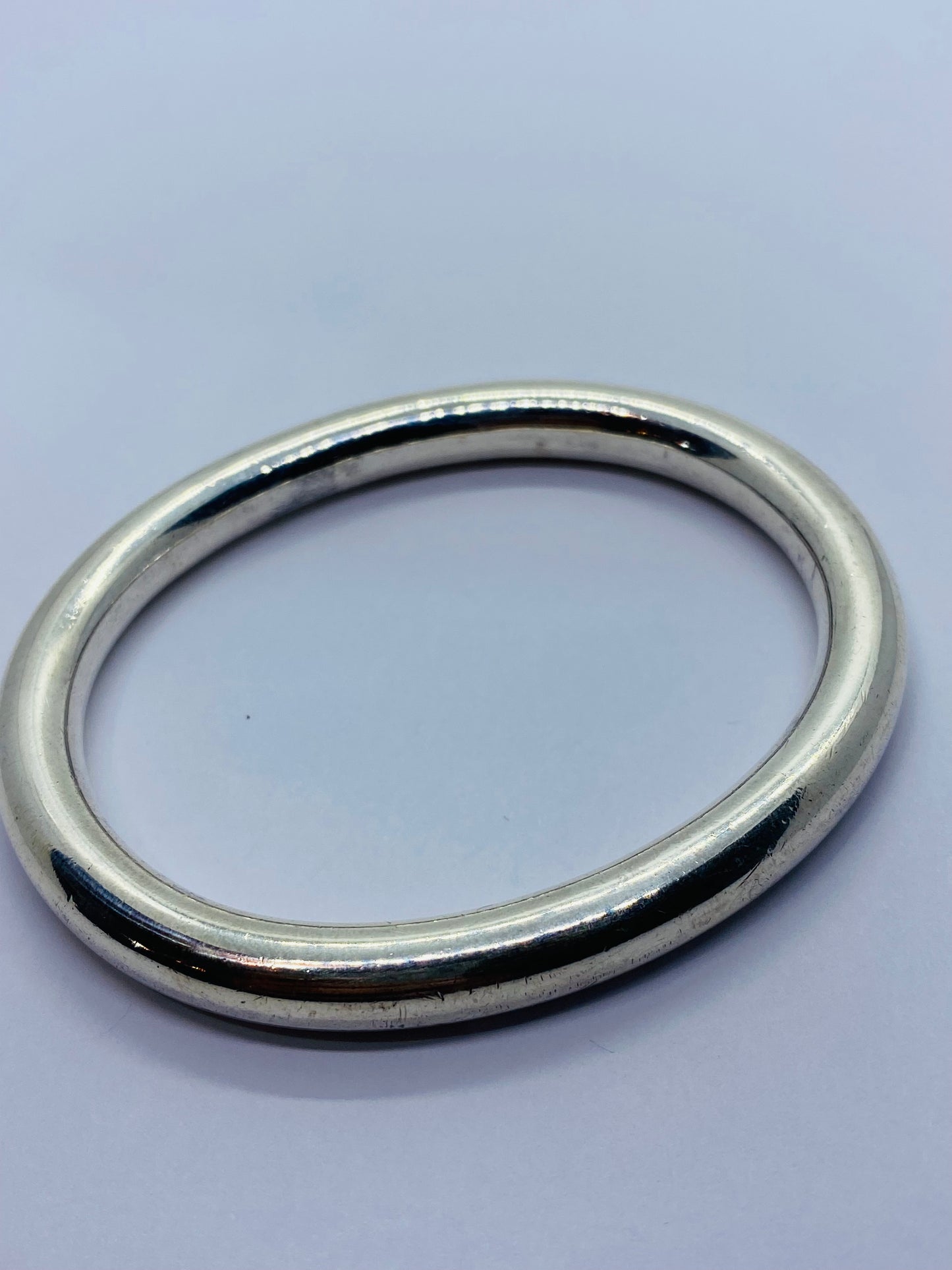 Tiffany & Co. Round Tube Oval Classic Bangle Brace 7 1/4” Bracelet