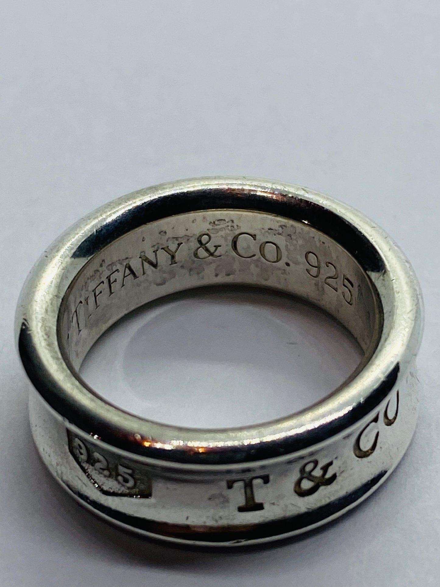 Tiffany & Co. 1837 Concave Size 3.75 Wide 6.5MM Band Love Ring Silver
