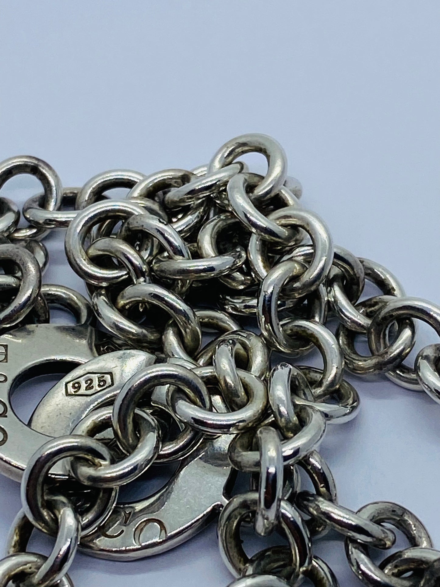 Tiffany Co. 1837 Sterling Silver Interlocking Circles Chain Necklace 17”