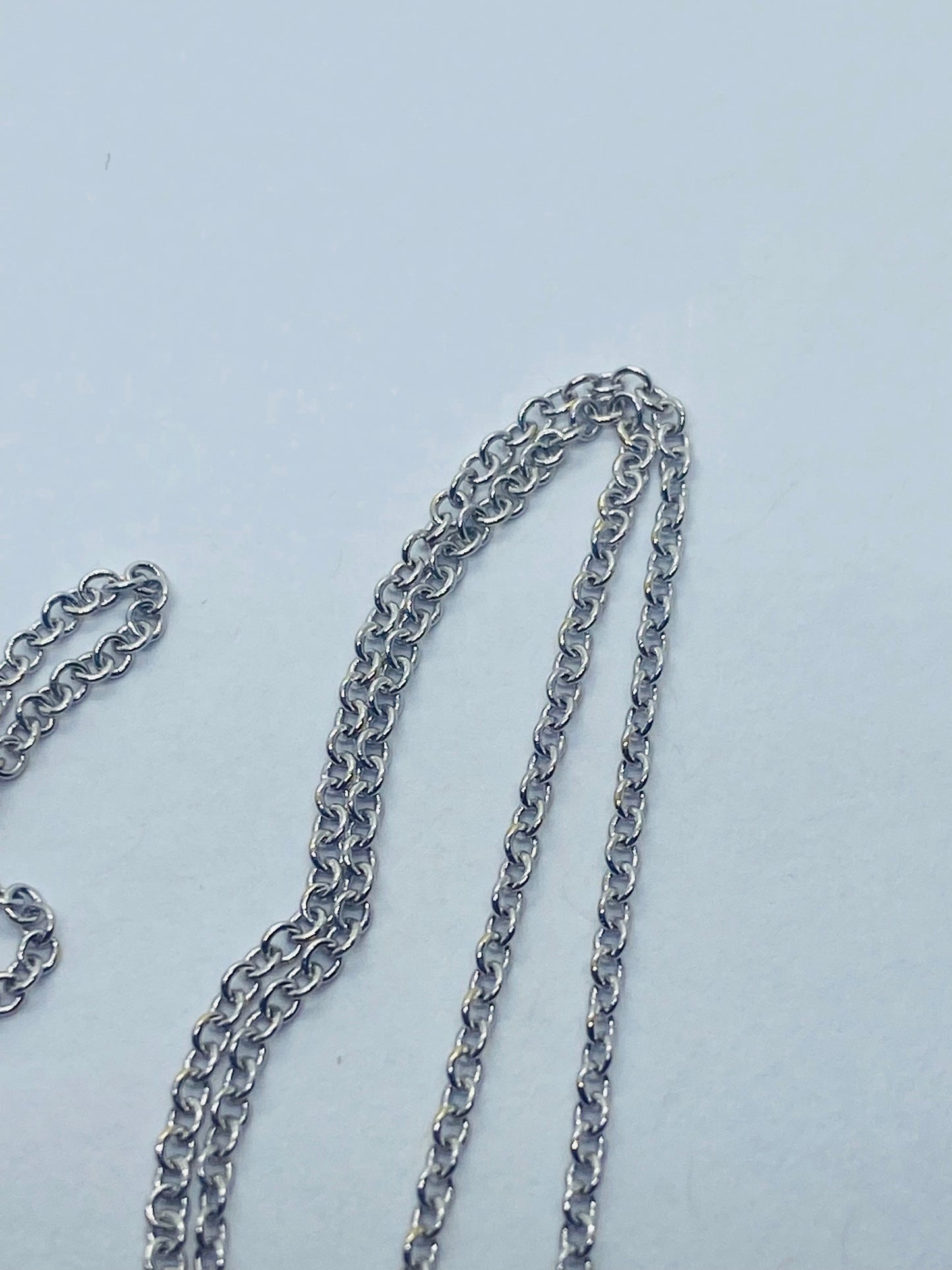 Tiffany & Co. 18k 750 White Gold Chain Necklace, 16”