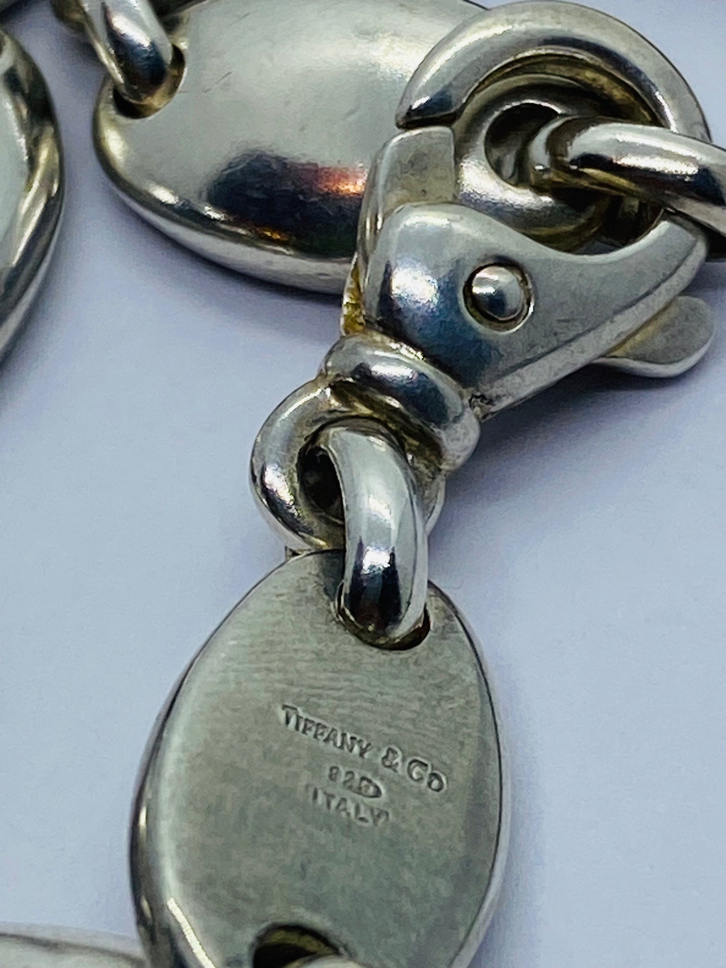 Tiffany & Co. Sterling Silver 925 Pebble  Oval Continuous 18” Necklace 116.6G