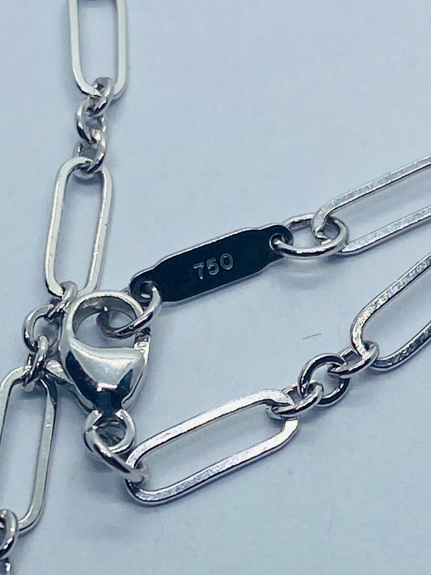 Tiffany & Co. 18K 750 White Gold Triple Sentimental Heart Pendant Necklace