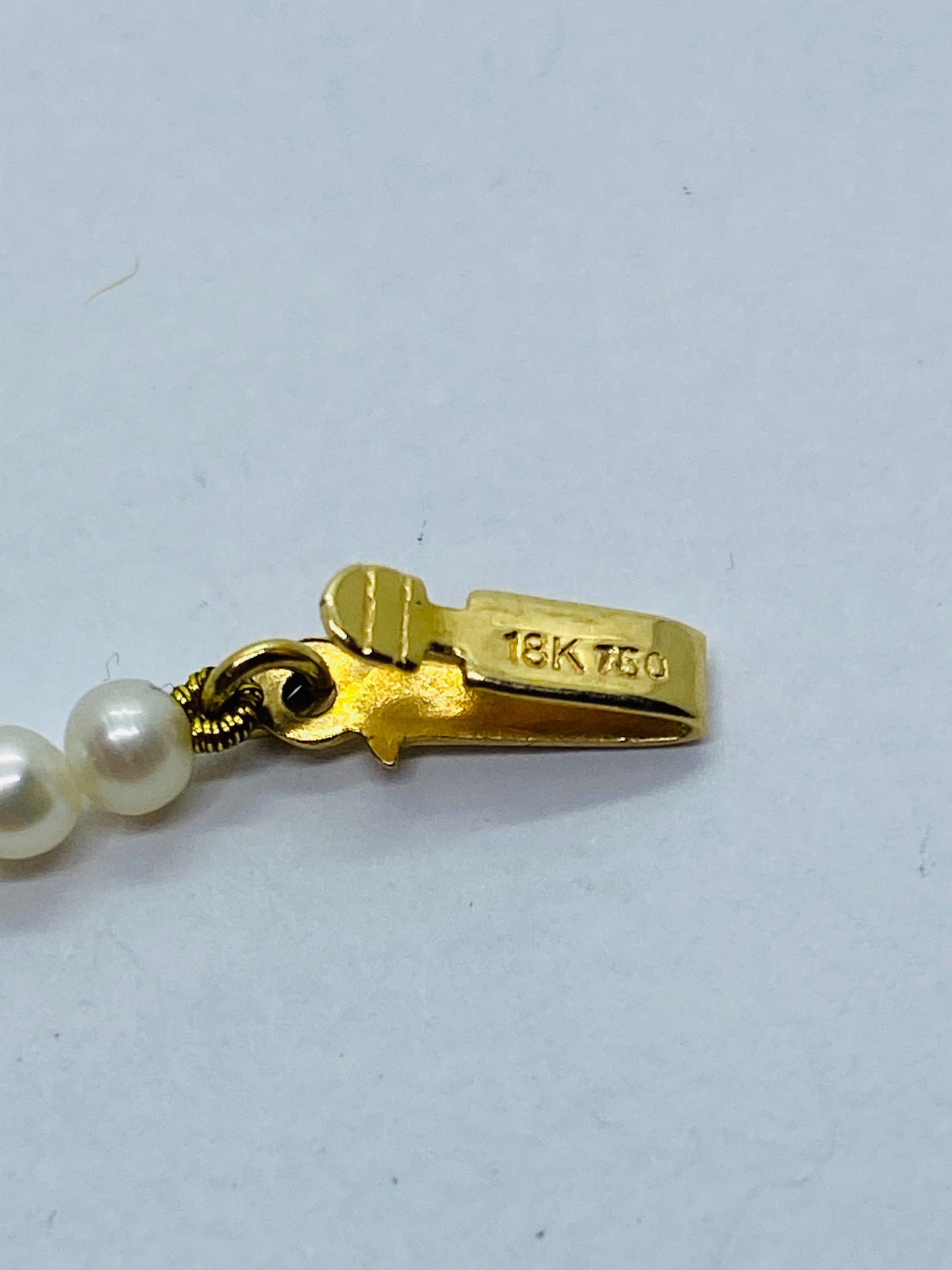 18K Yellow Gold Iridesse Tiffany & Co Pearl Strand with Quartz Drops 18"