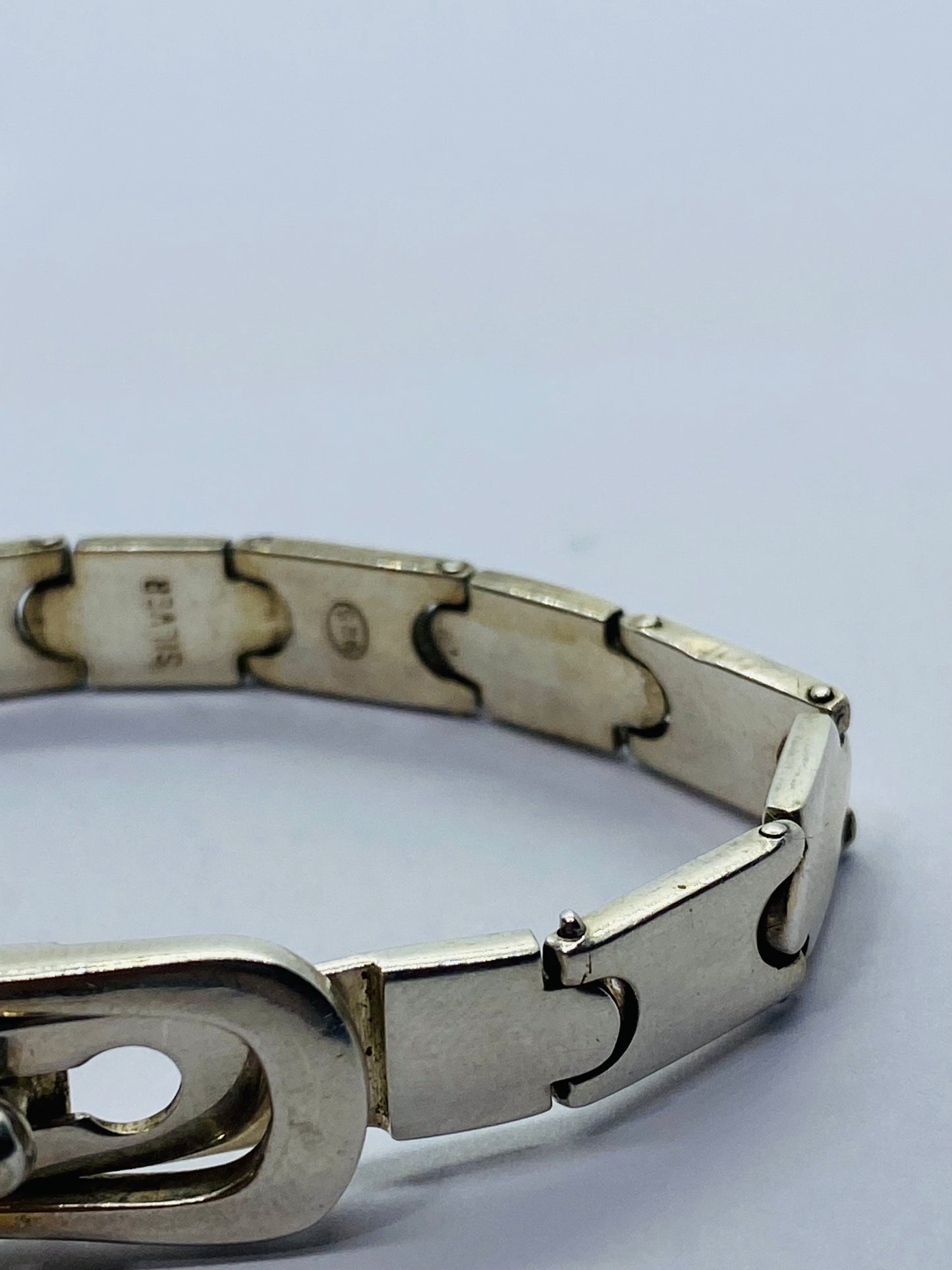 Tiffany & Co Belt Buckle 925 Sterling Silver Bracelet 6” 15mm Wide RARE