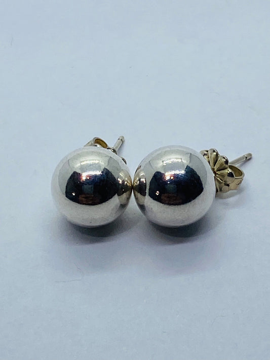 Tiffany & Co. Ball Stud Earrings Bead Hardwear hard wear Sterling Silver 10mm