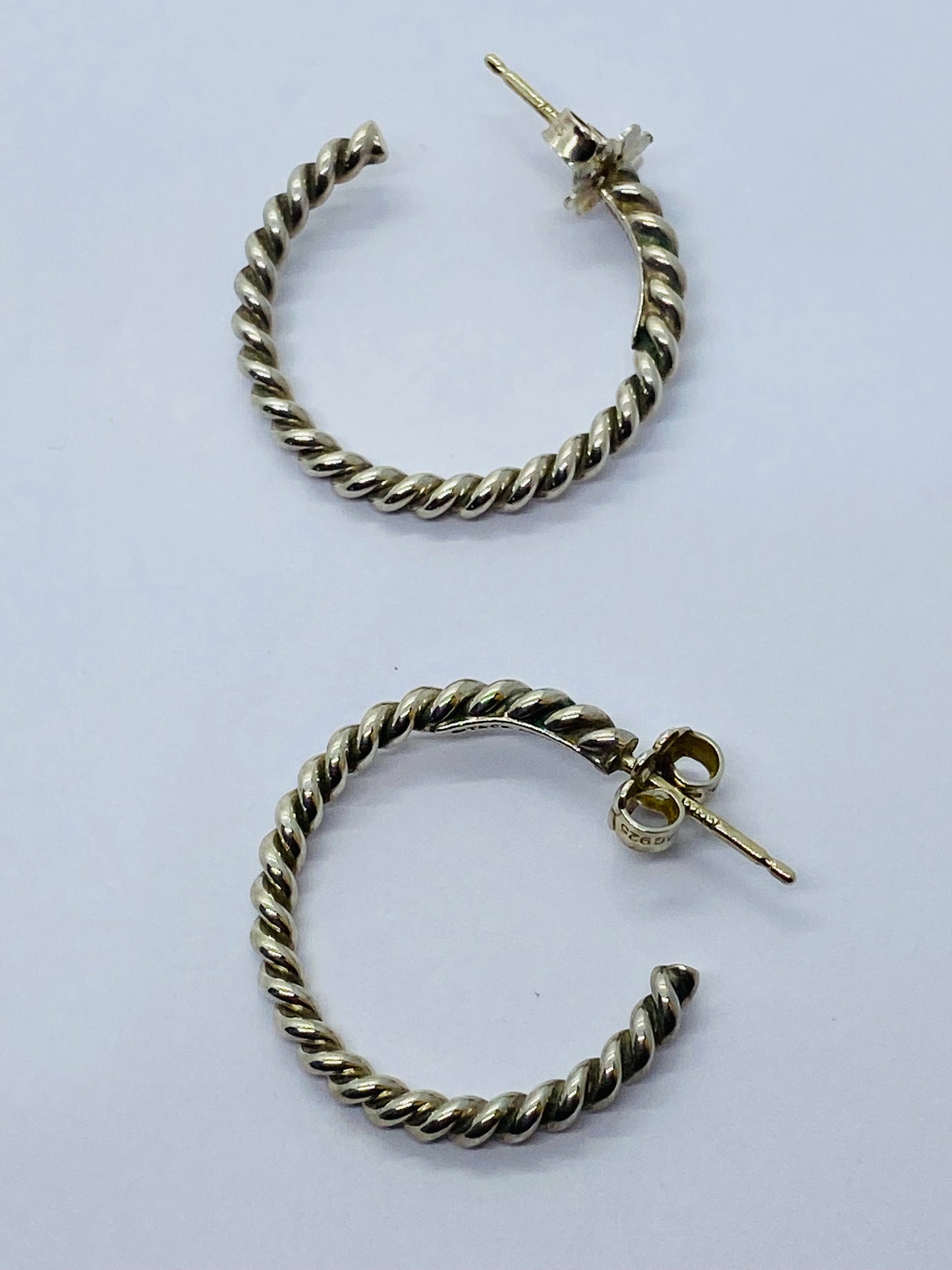 Tiffany & Co. Twist Hoop Earrings, Sterling Silver, Retired