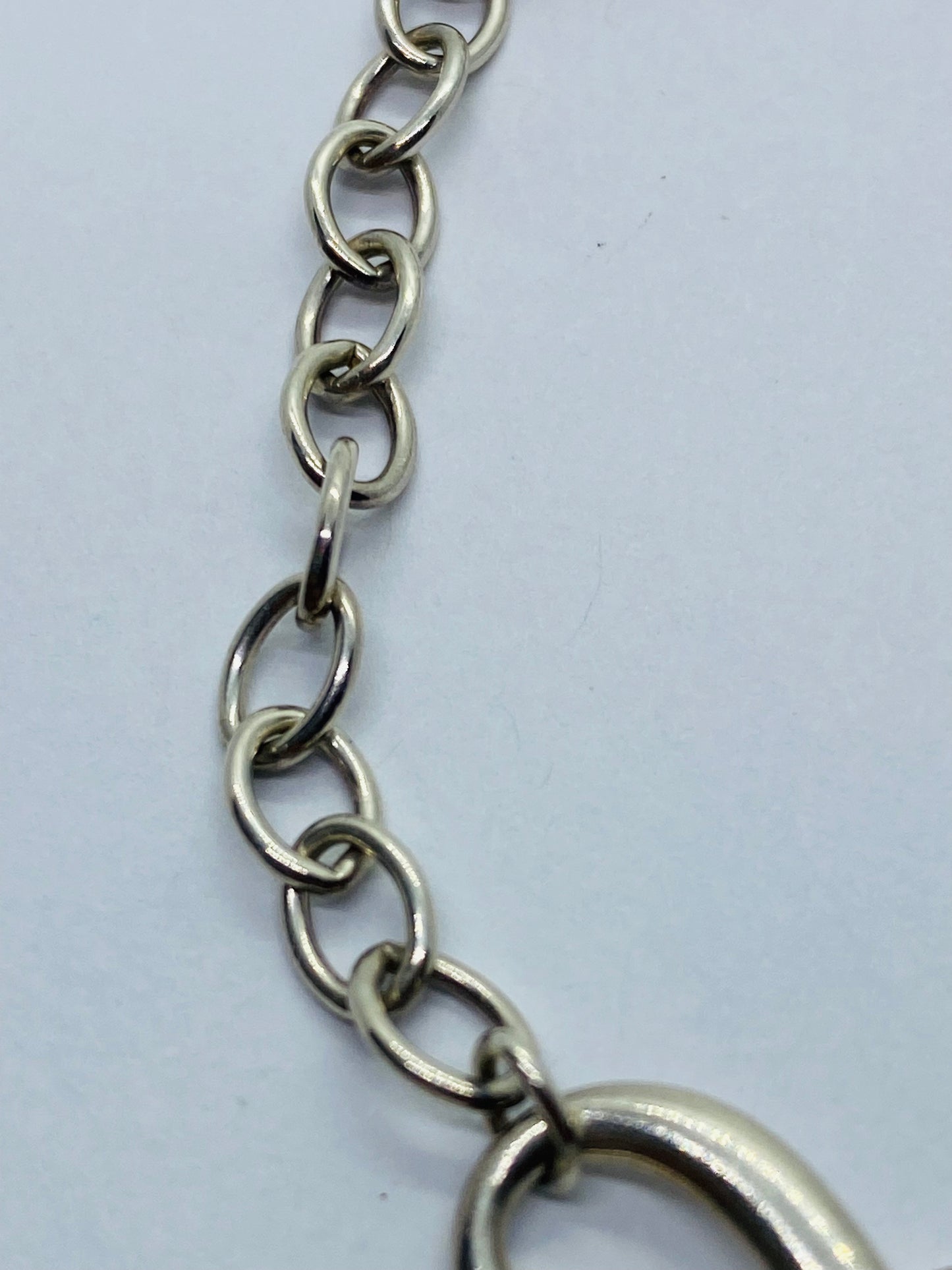 Tiffany & Co. 925 Silver Infinity Oval Link 7” Bracelet