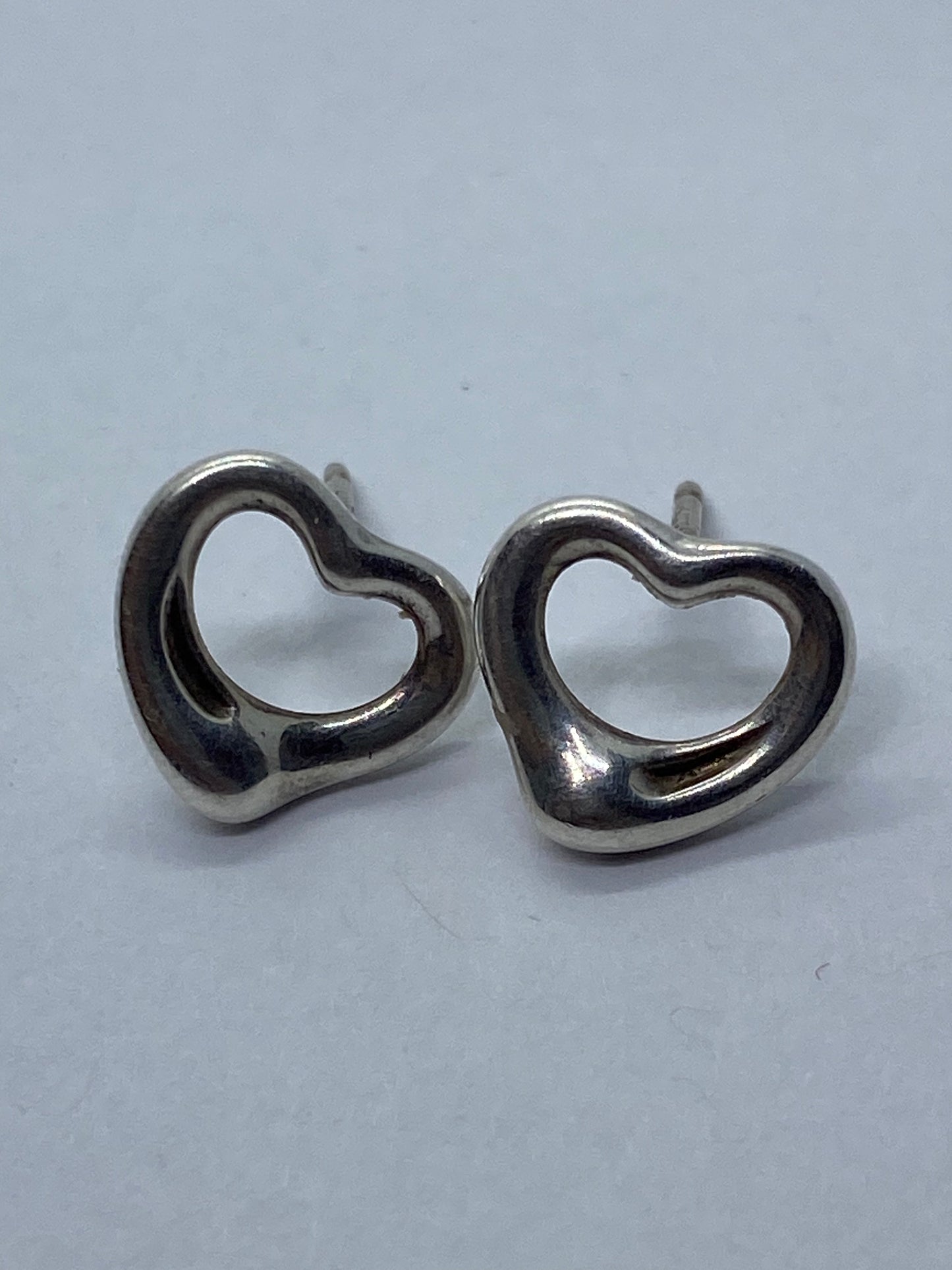Tiffany & Co. Open Heart Elsa Peretti Earrings Tiffany, No Backs. Authentic