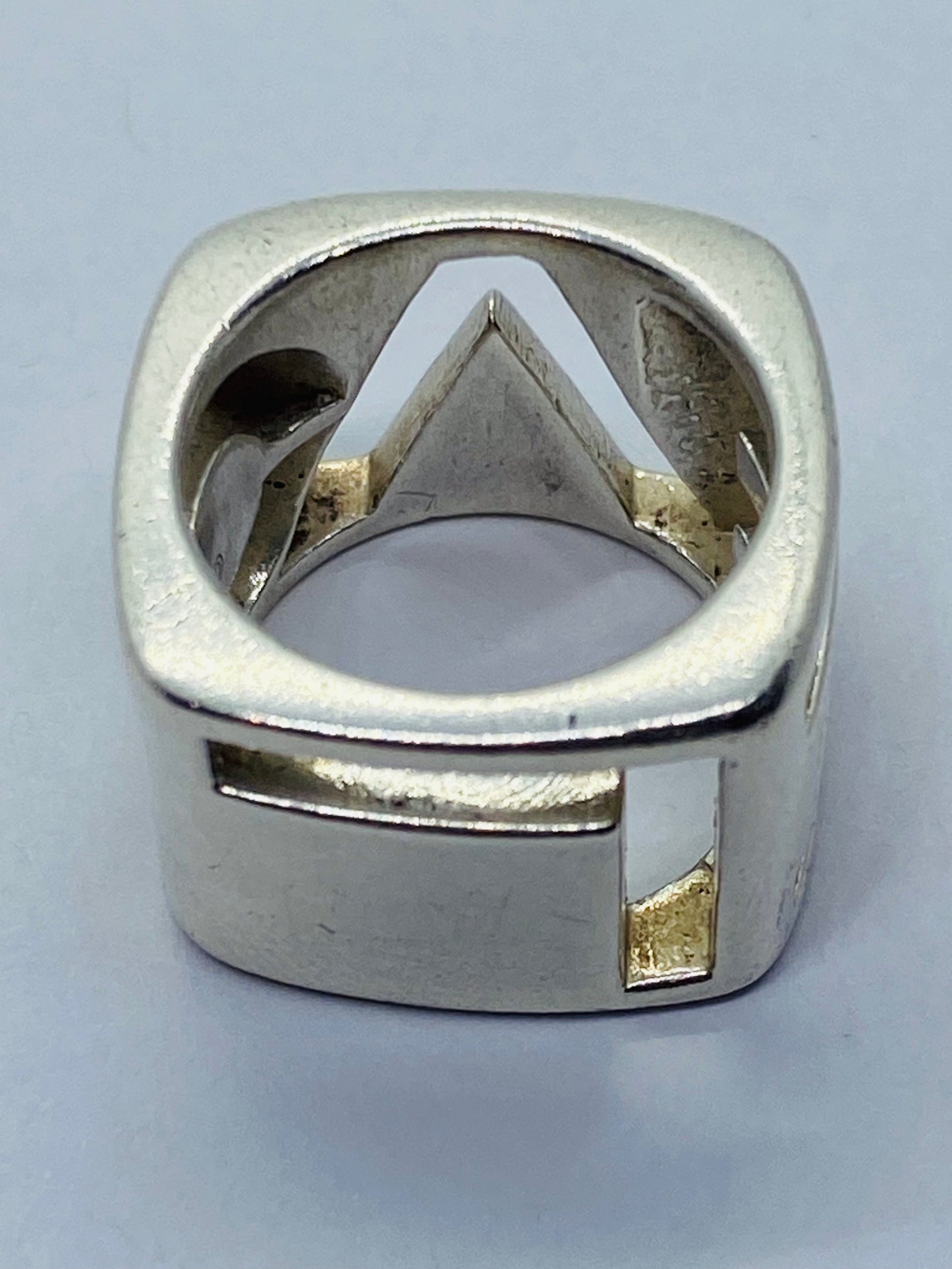 TIFFANY & CO DONALD CLAFLIN ERA STENCIL LOVE RING 925 STERLING SILVER 4.75 POUCH