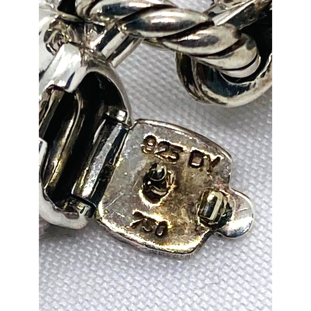 David Yurman Citrine Stones Albion Cable Bracelet Sterling 18K