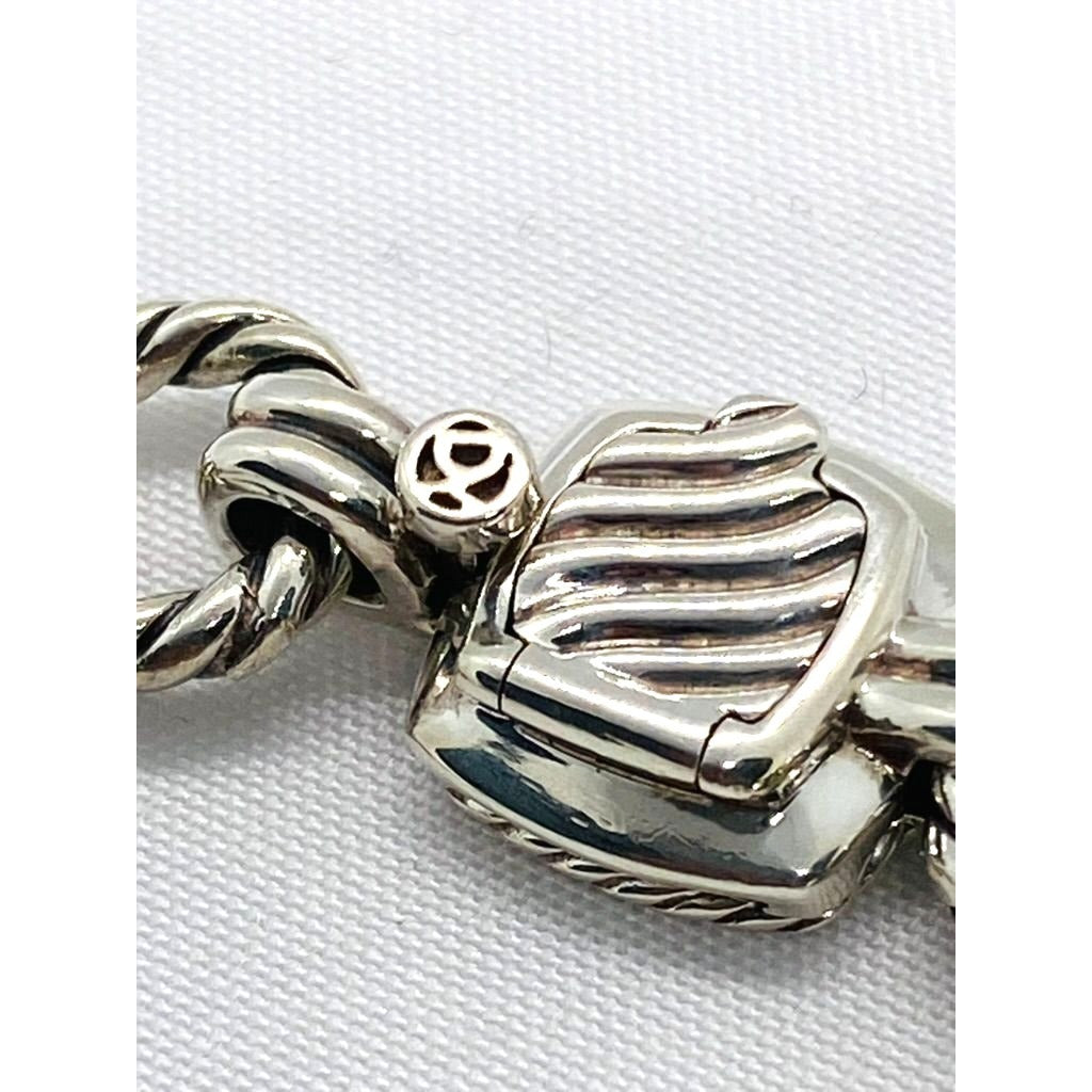 David Yurman Citrine Stones Albion Cable Bracelet Sterling 18K