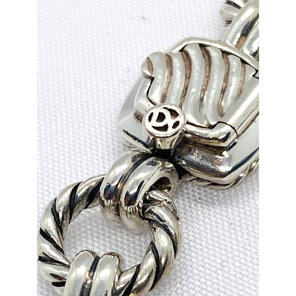 David Yurman Citrine Stones Albion Cable Bracelet Sterling 18K