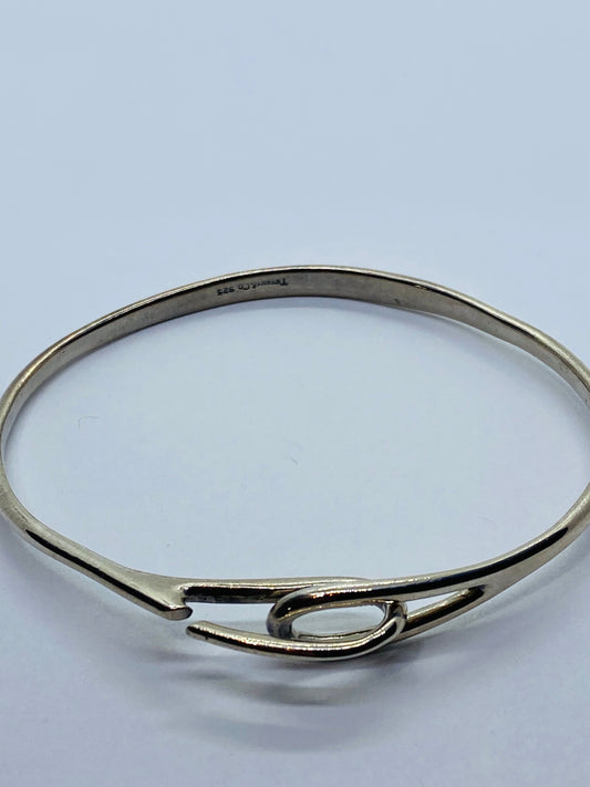 Tiffany & Co. Sterling Silver Infinity Double Loop Bangle Bracelet READ