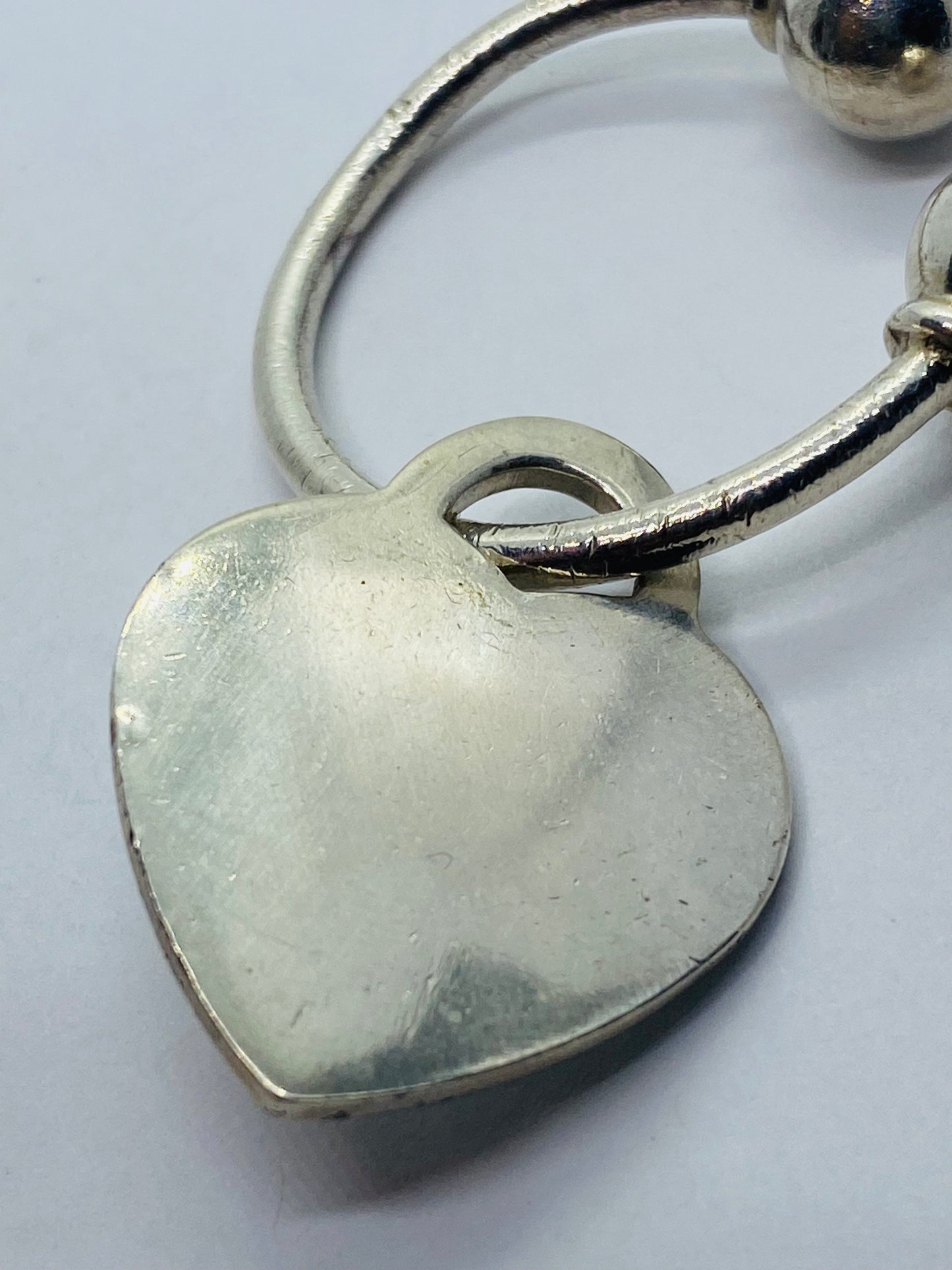 Authentic Horseshoe Key Ring Key Chain Please Return to Tiffany & Co Large Heart