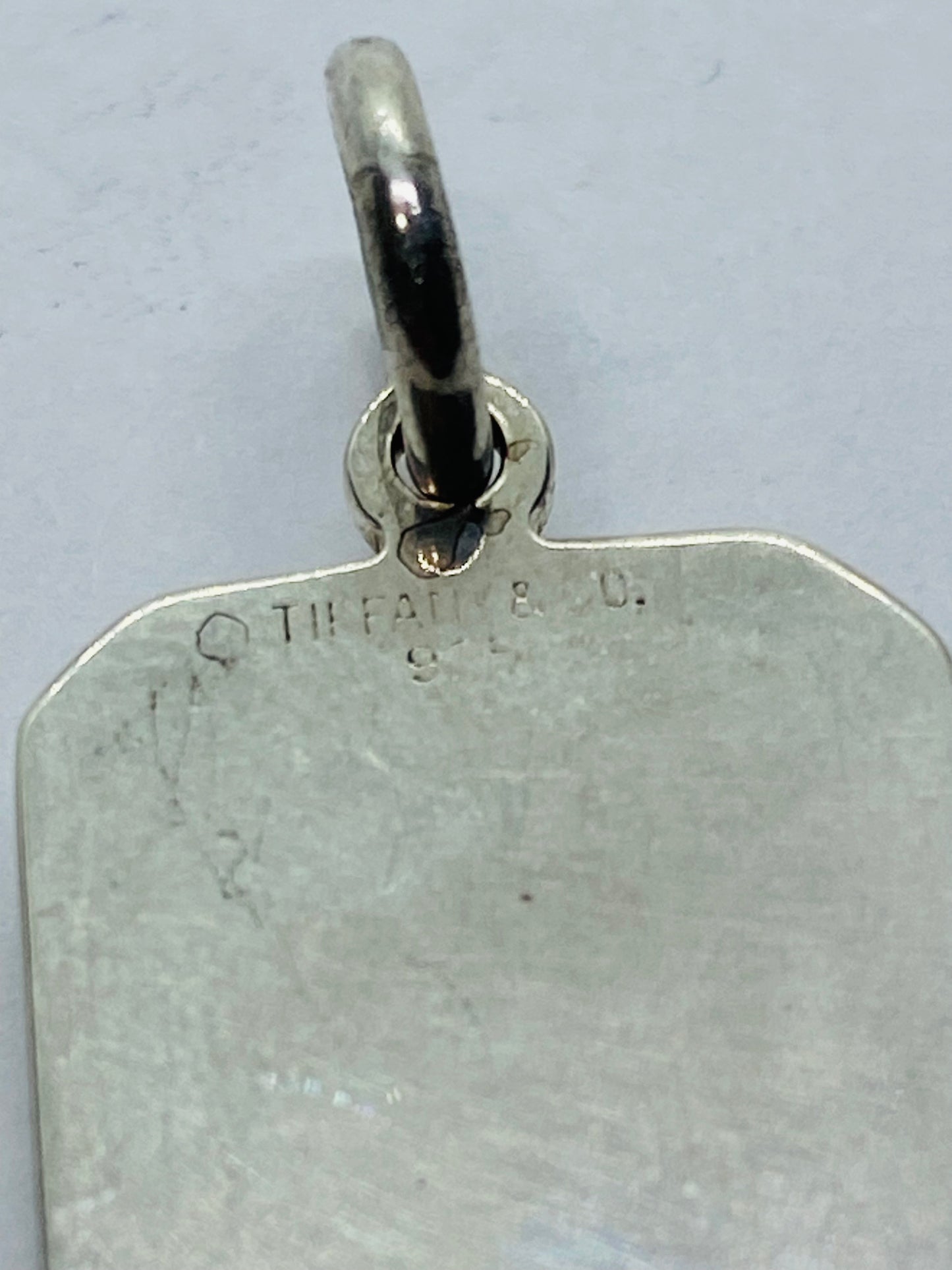 Authentic Tiffany & Co. Silver 925 Rectangular Tag 36x15MM Condition